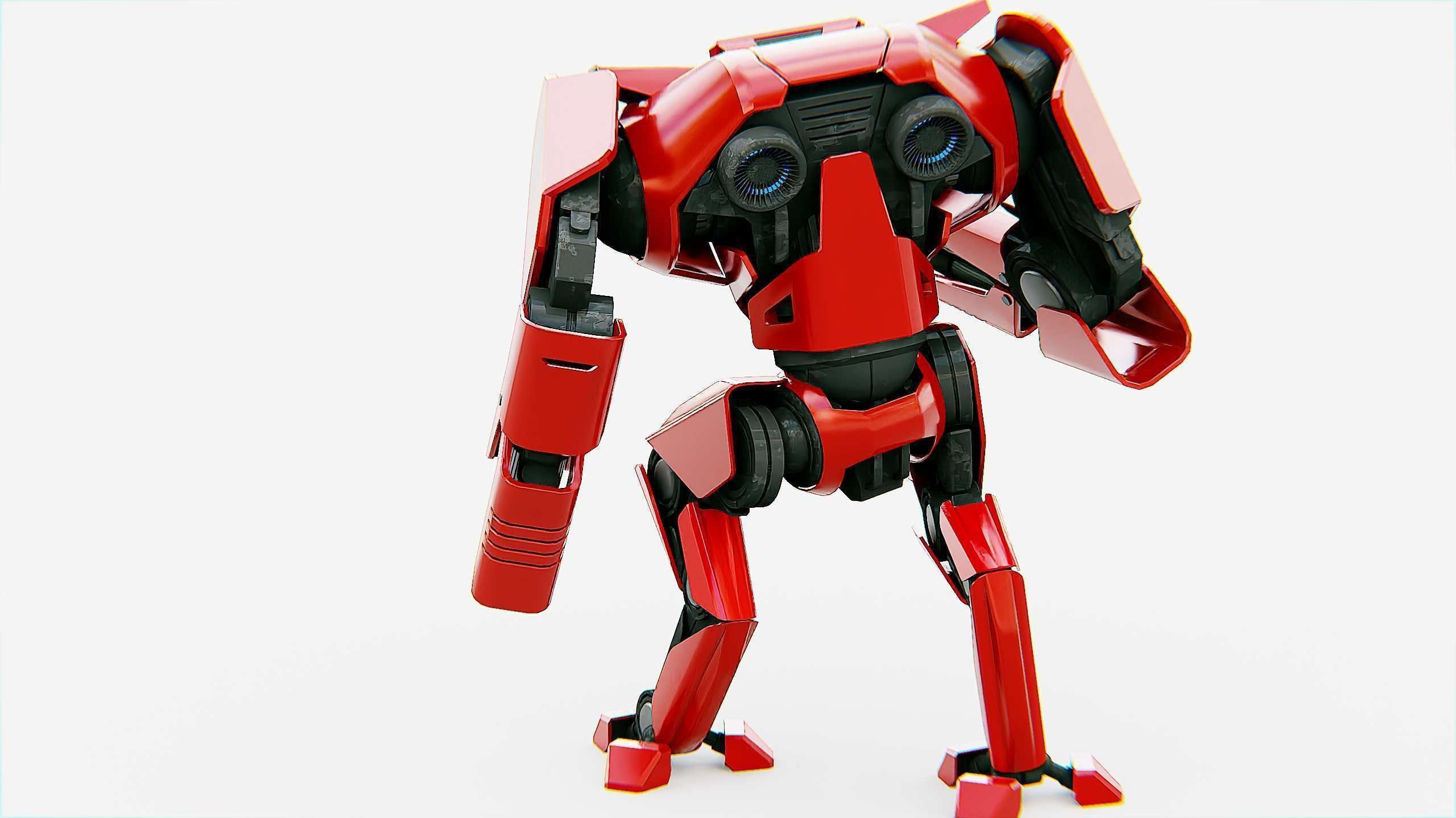 BATTLE DROID  STORM Rigged for Unreal Engine - Unity - MIXAMO 3D model_10