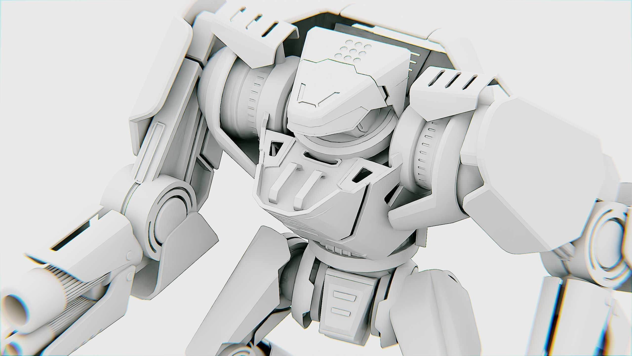 BATTLE DROID  STORM Rigged for Unreal Engine - Unity - MIXAMO 3D model_34