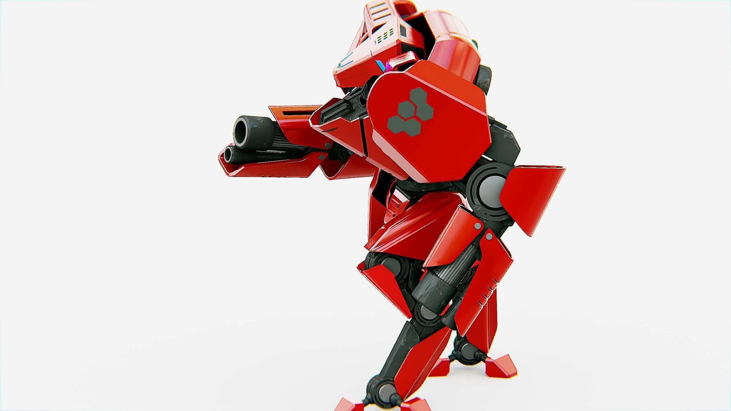 BATTLE DROID  STORM Rigged for Unreal Engine - Unity - MIXAMO 3D model_13