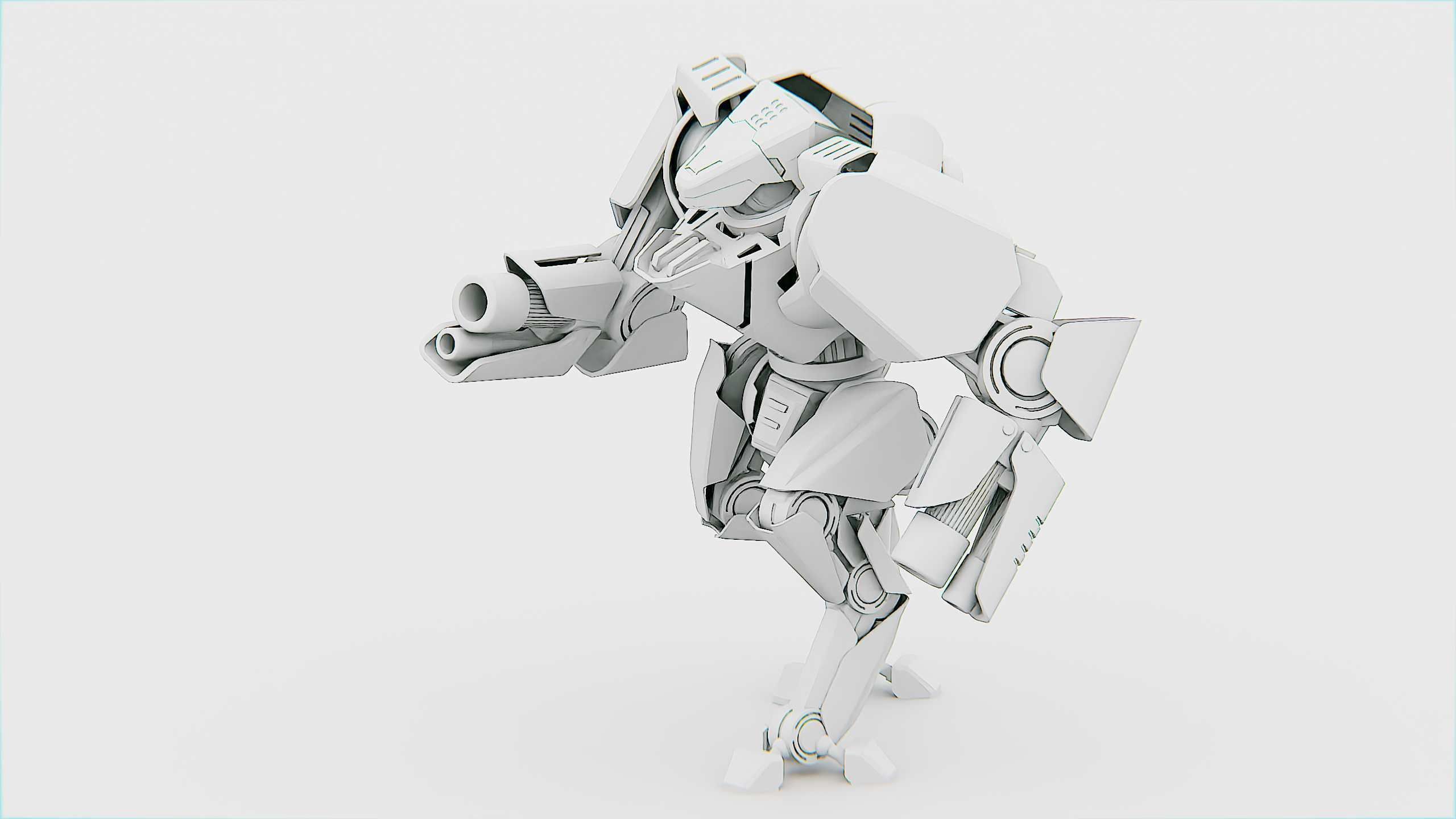 BATTLE DROID  STORM Rigged for Unreal Engine - Unity - MIXAMO 3D model_35