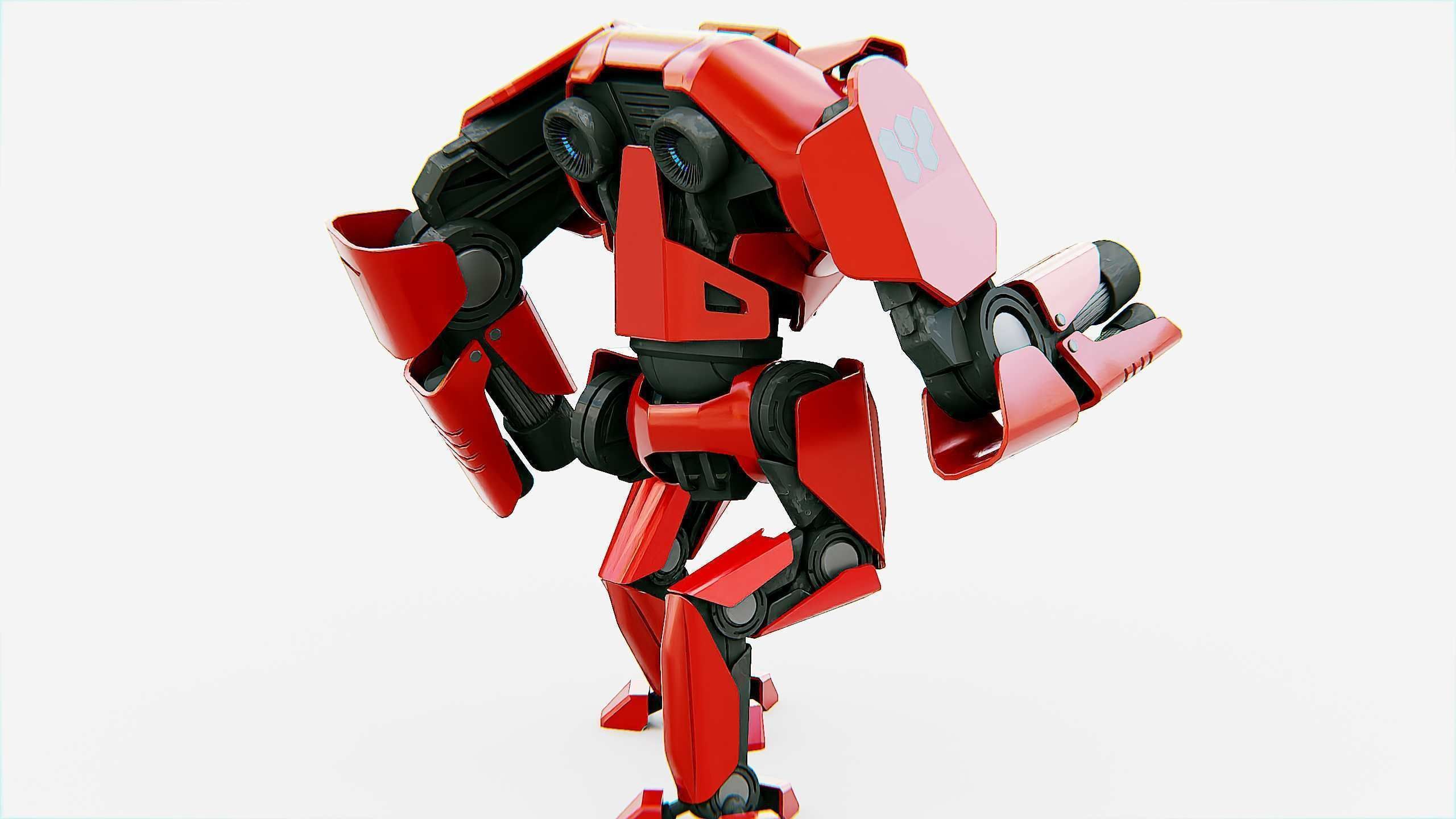 BATTLE DROID  STORM Rigged for Unreal Engine - Unity - MIXAMO 3D model_8