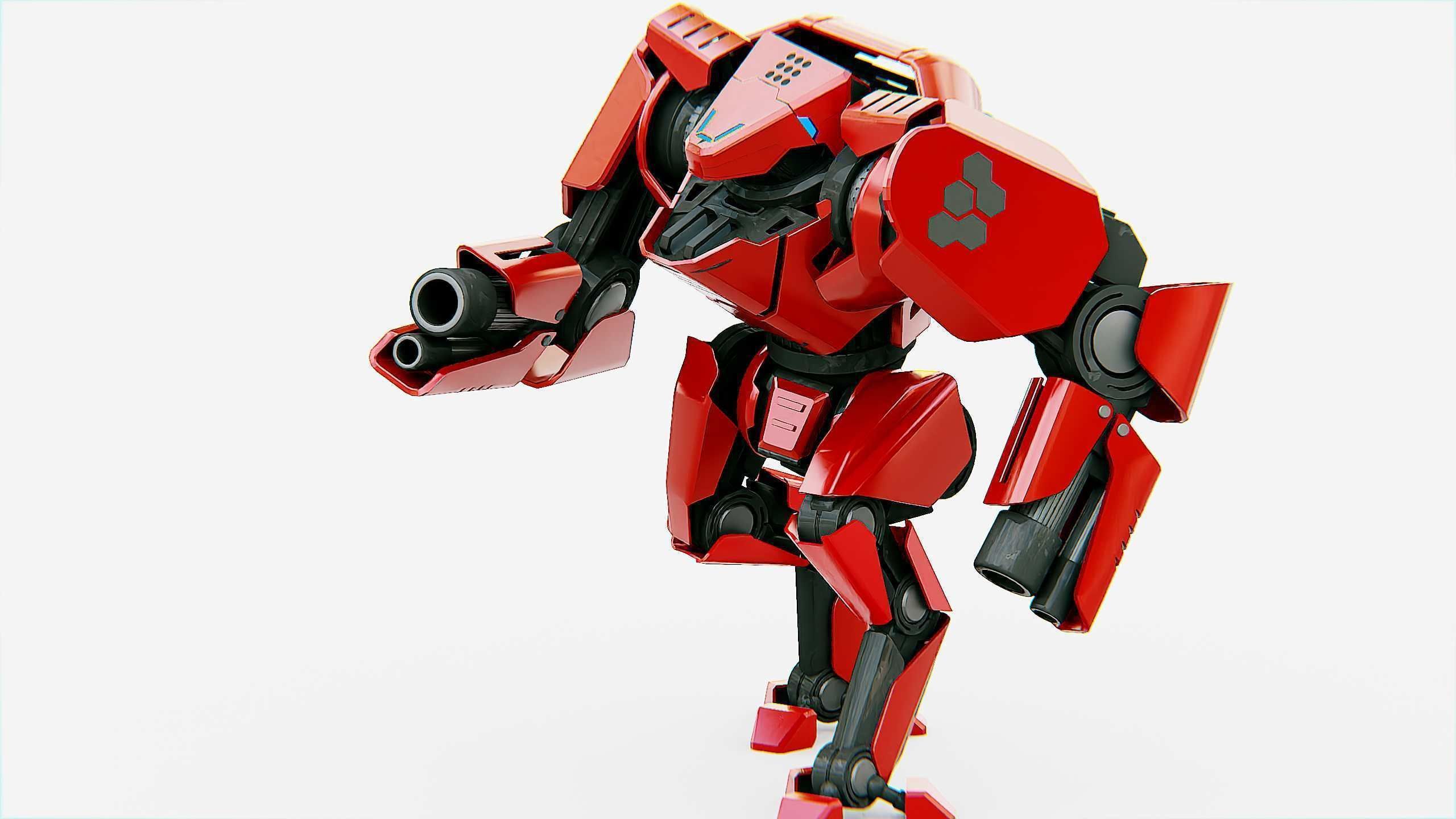 BATTLE DROID  STORM Rigged for Unreal Engine - Unity - MIXAMO 3D model_14