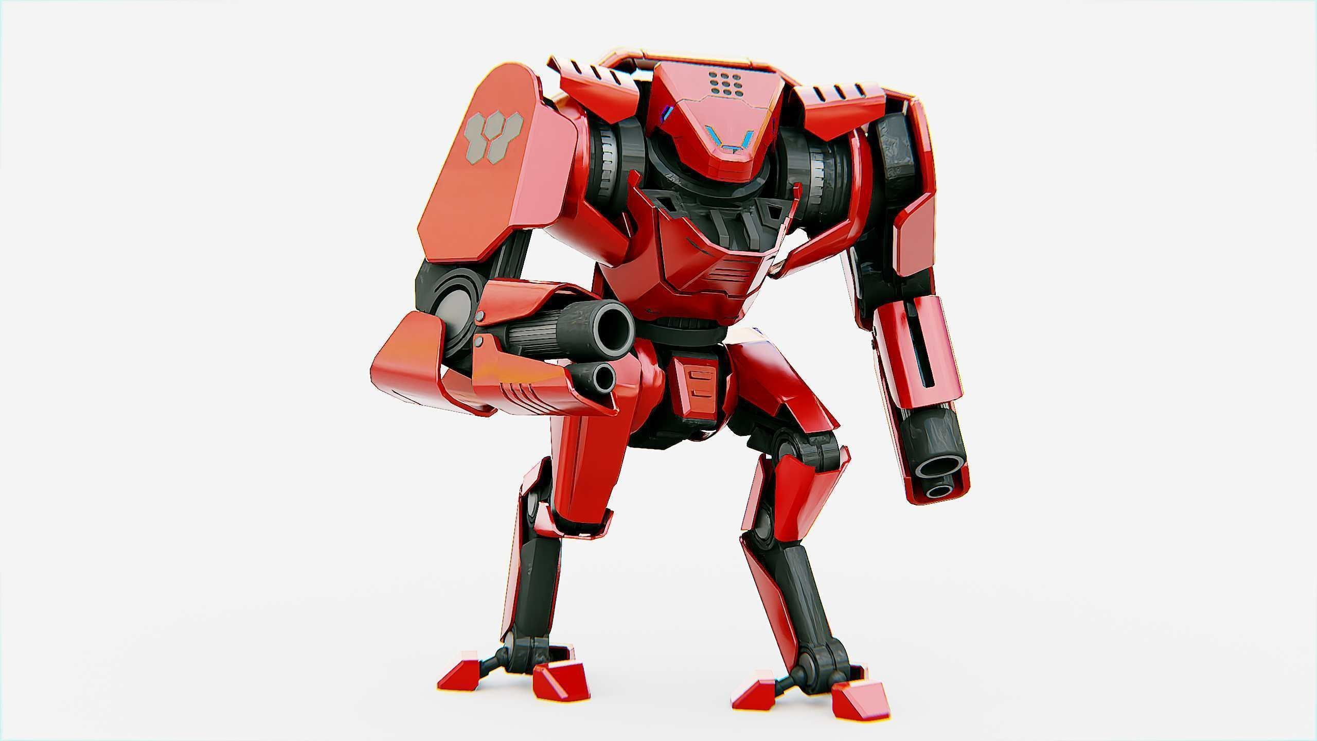 BATTLE DROID  STORM Rigged for Unreal Engine - Unity - MIXAMO 3D model_2
