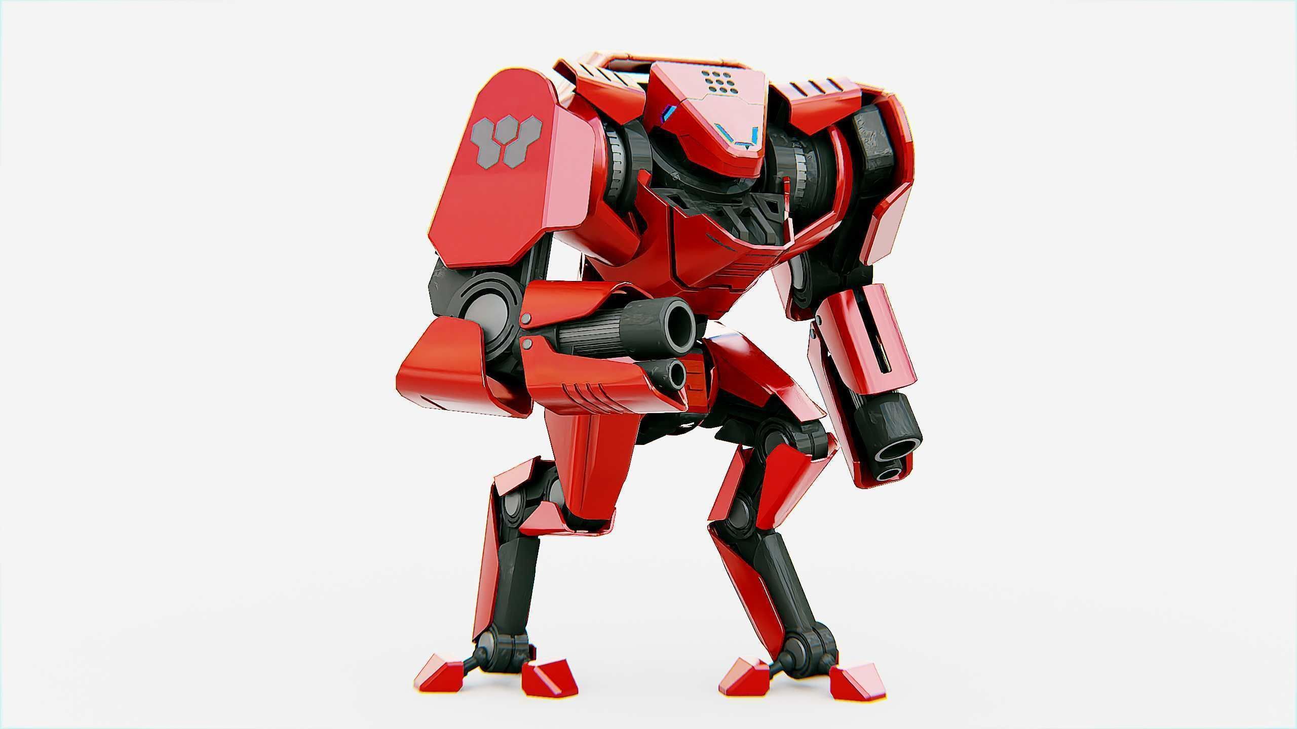 BATTLE DROID  STORM Rigged for Unreal Engine - Unity - MIXAMO 3D model_3
