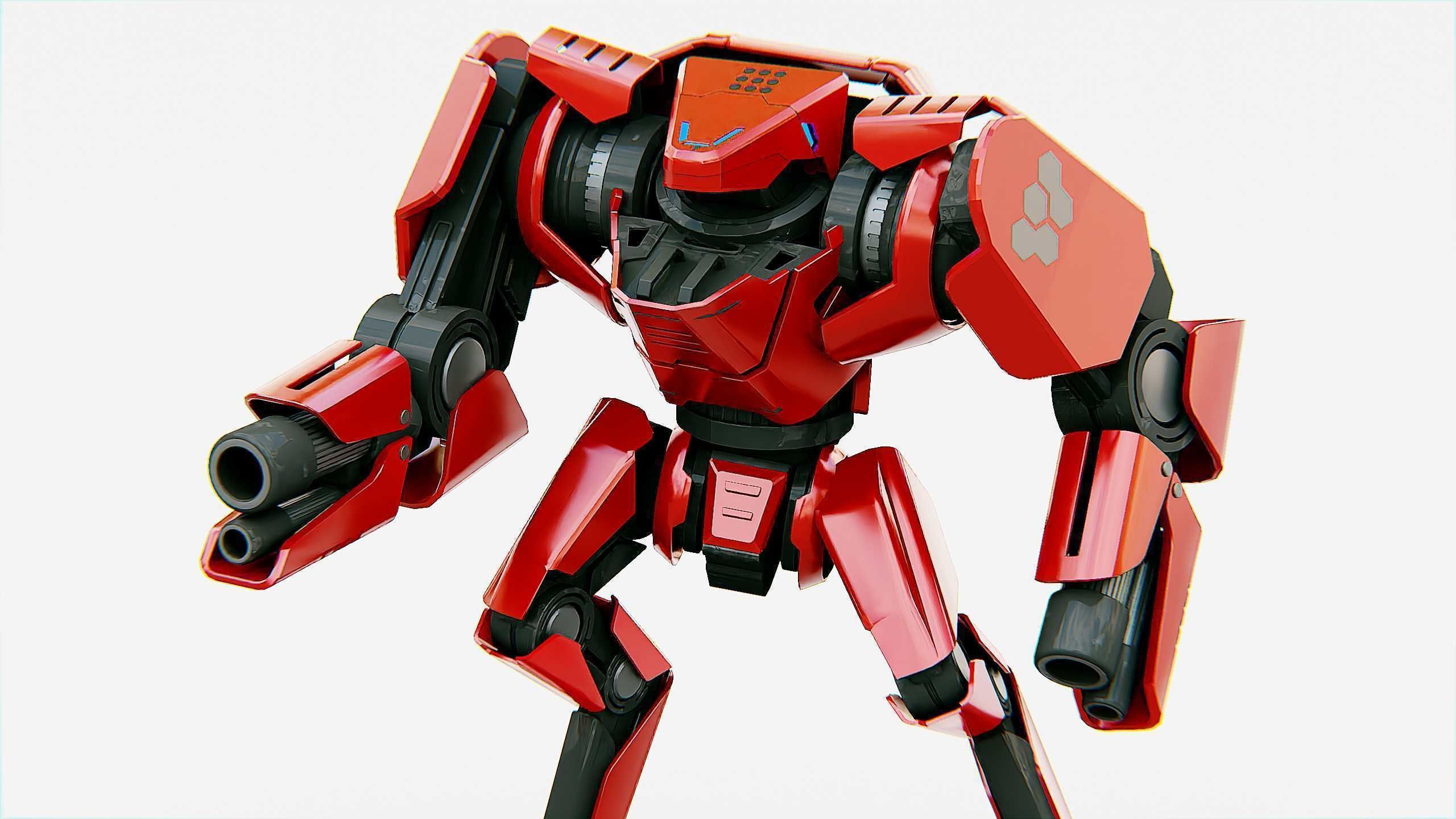 BATTLE DROID  STORM Rigged for Unreal Engine - Unity - MIXAMO 3D model_30