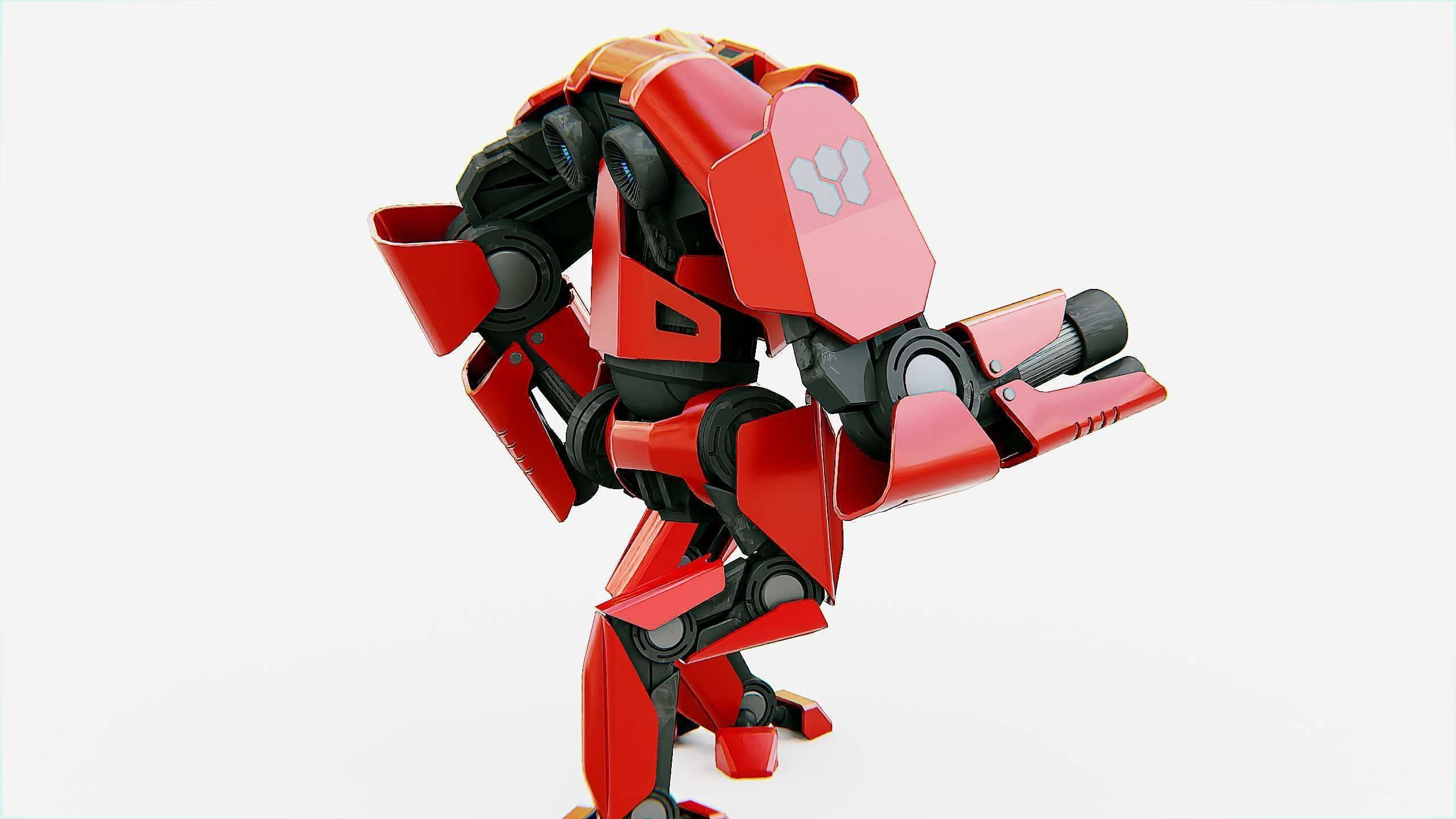 BATTLE DROID  STORM Rigged for Unreal Engine - Unity - MIXAMO 3D model_7