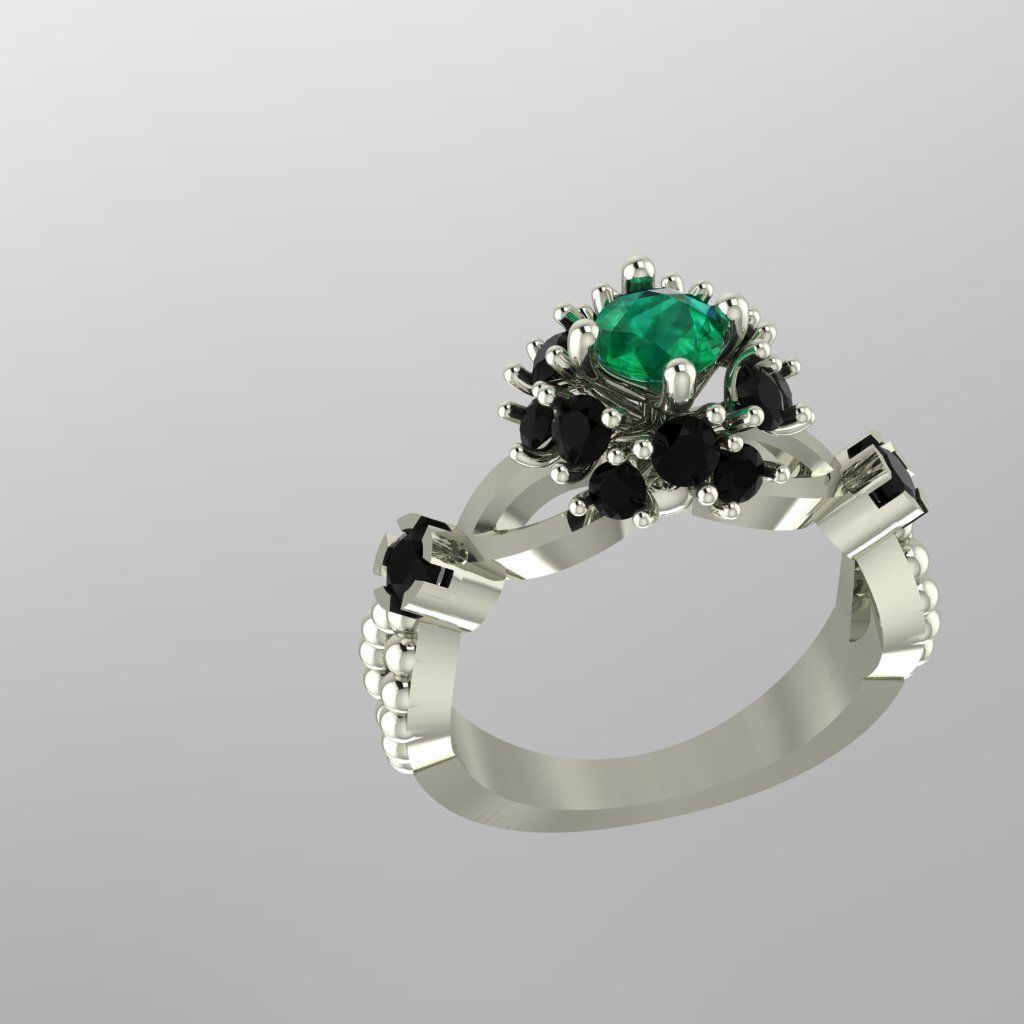 3D Engagement Ring 3D print model_4