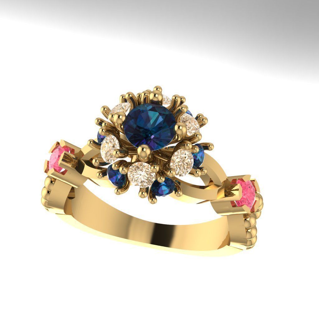 3D Engagement Ring 3D print model_2