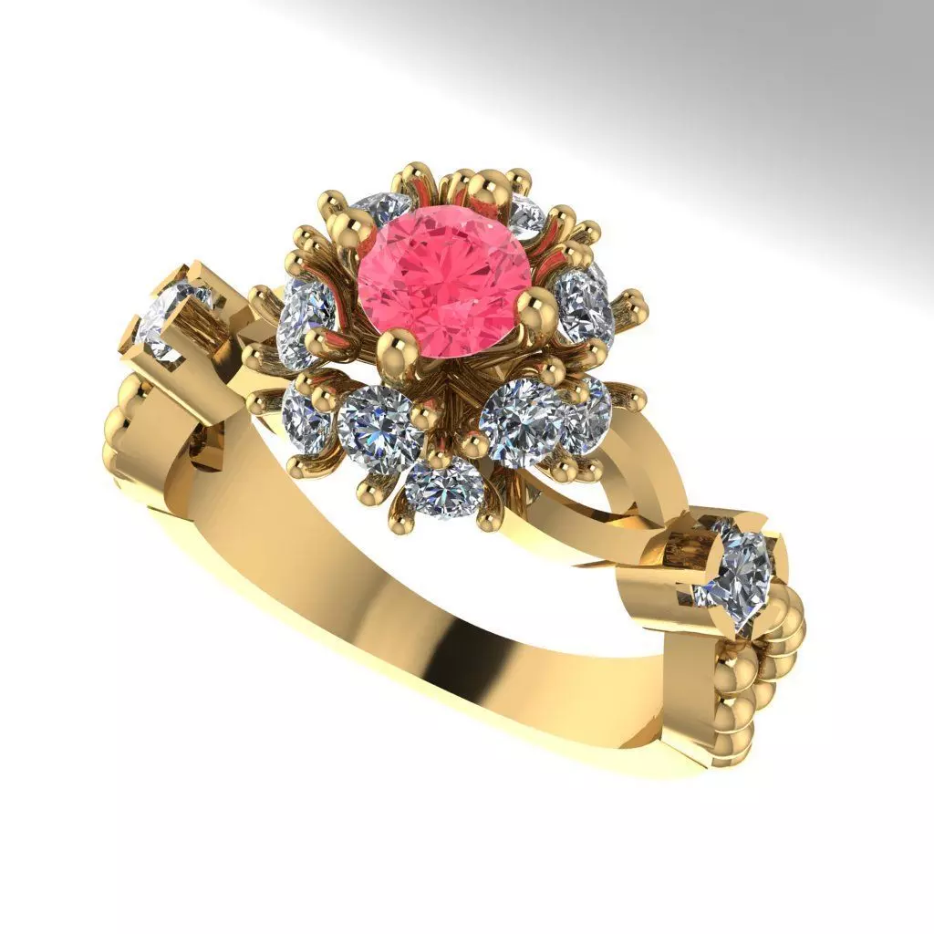 3D Engagement Ring 3D print model_0