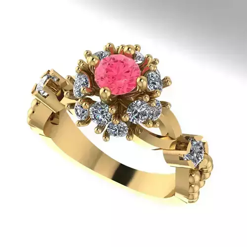 3D Engagement Ring 3D print model