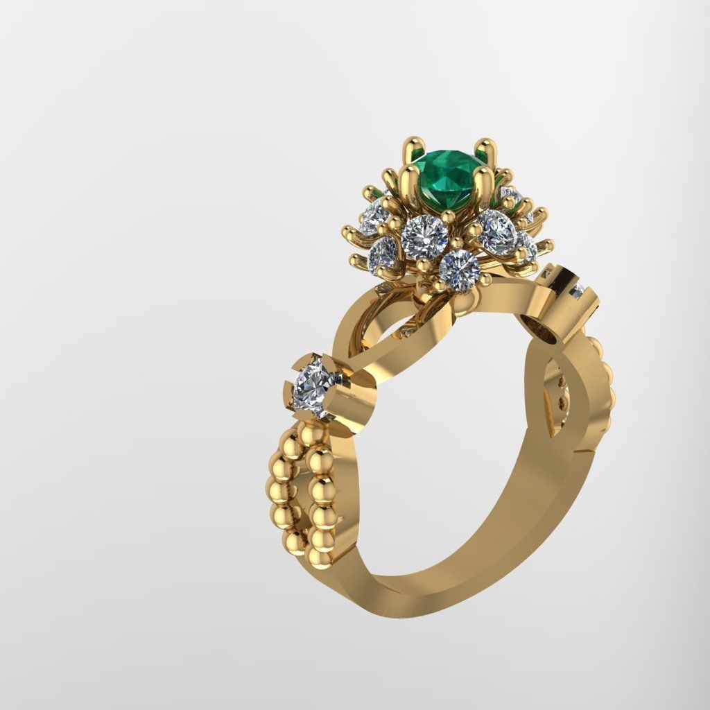 3D Engagement Ring 3D print model_3