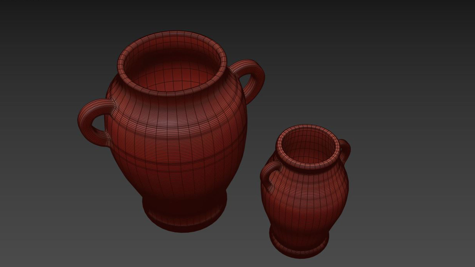 Mesa Handcrafted Terracotta Ceramics Vase Collection 3D model_6