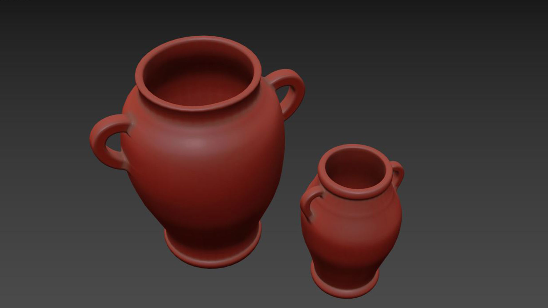 Mesa Handcrafted Terracotta Ceramics Vase Collection 3D model_5