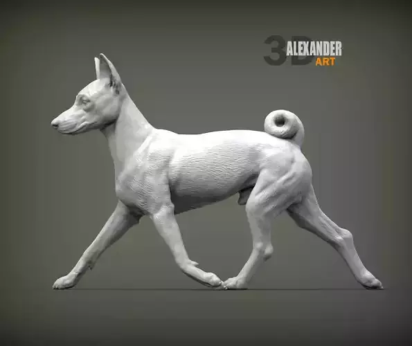 basenji runs 3D print model 