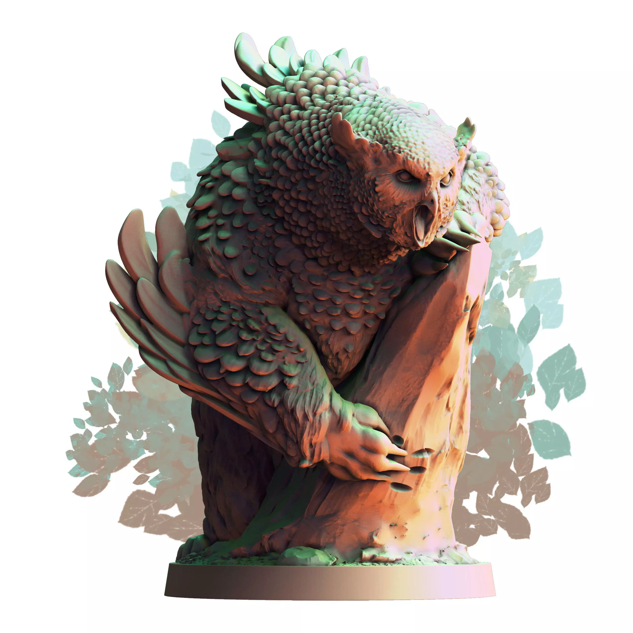 Owl Beast Rock Pose 3 3D print model