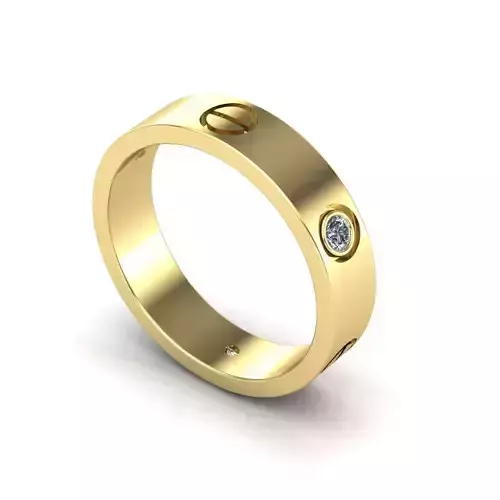 Engagement Love Ring Wedding Band 3D print model