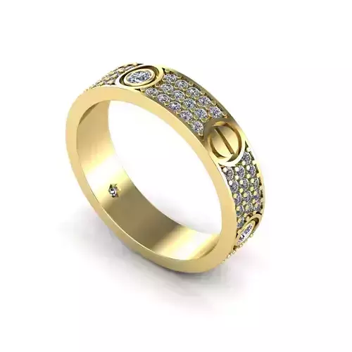 Engagement Love Ring Wedding Band 3D print model