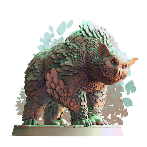 Owl Beast Walking  3D print model