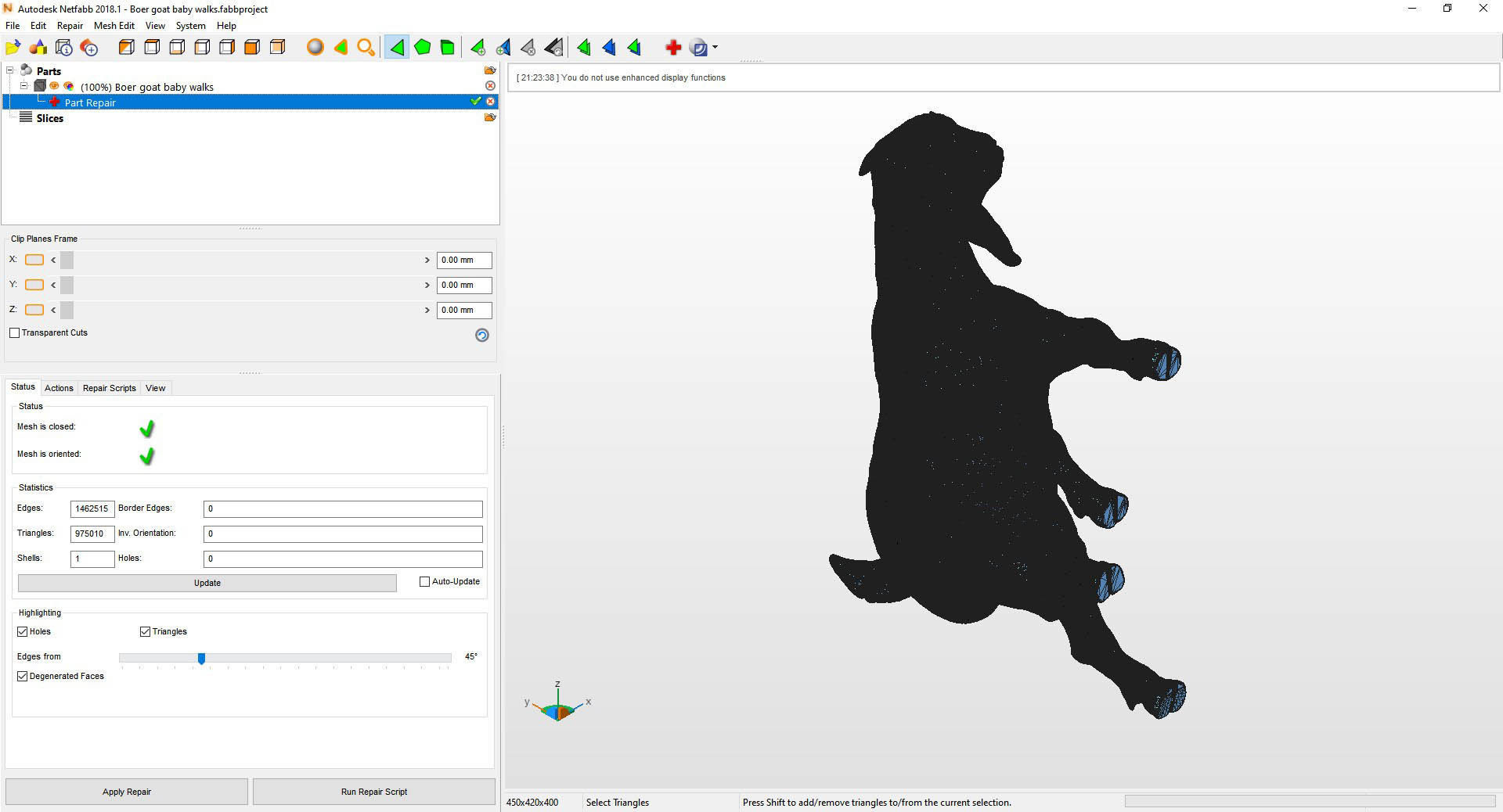 Boer goat baby walks 3D print model_13