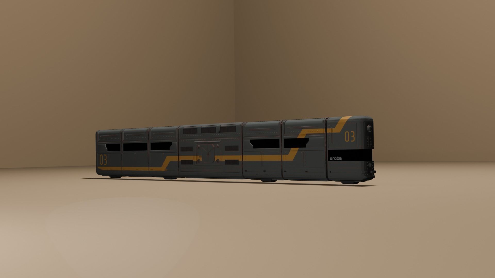 war train  3D model_4
