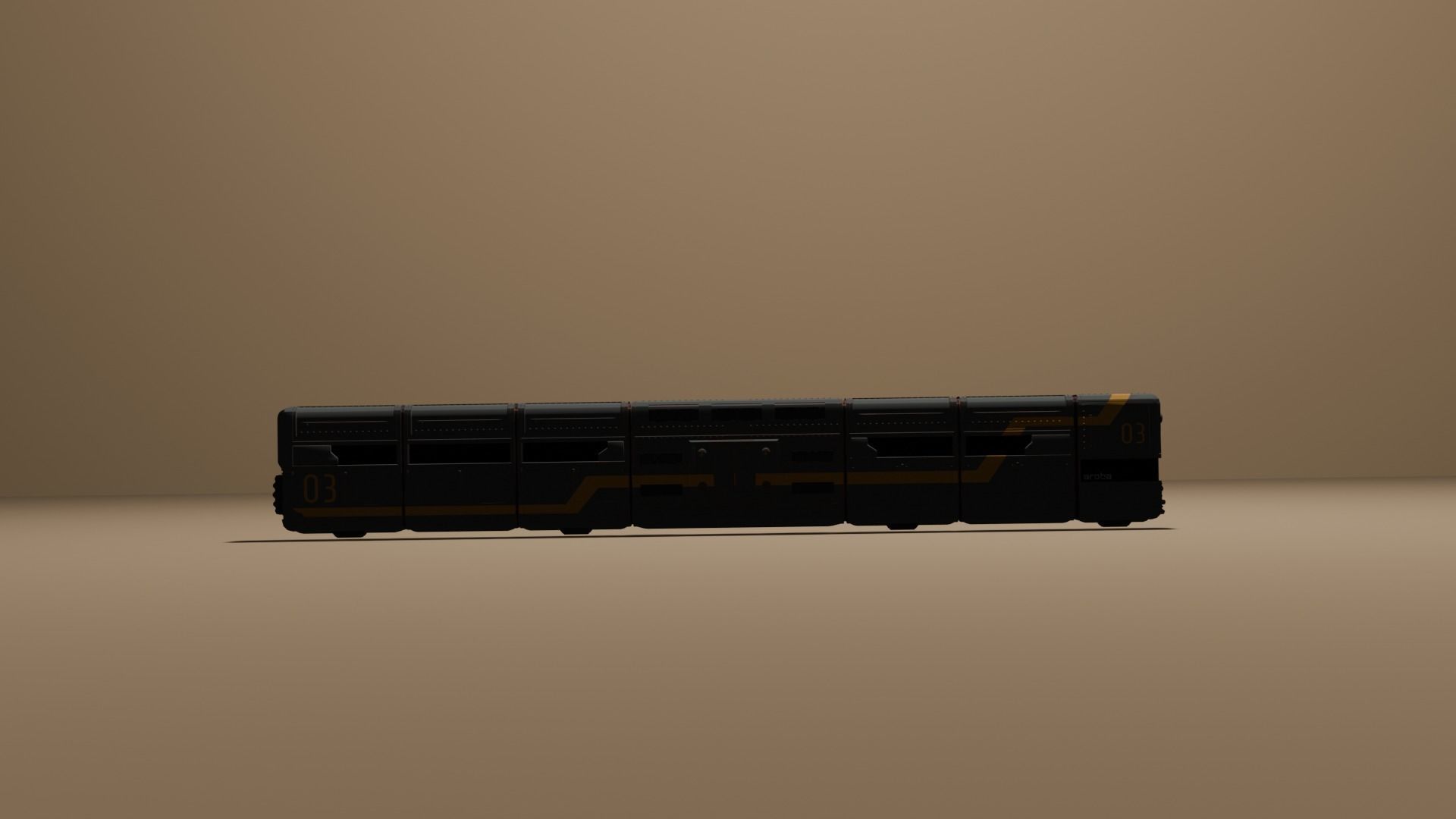 war train  3D model_1