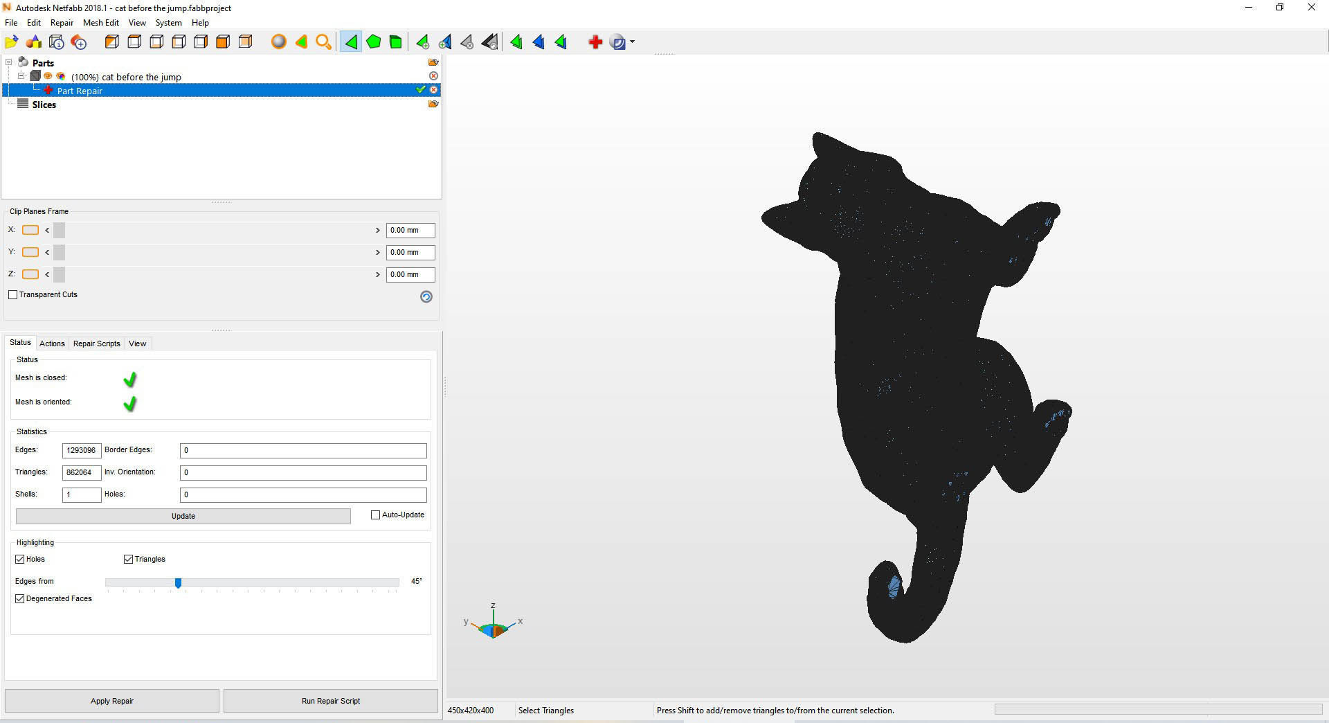 cat before the jump 3D print model_17