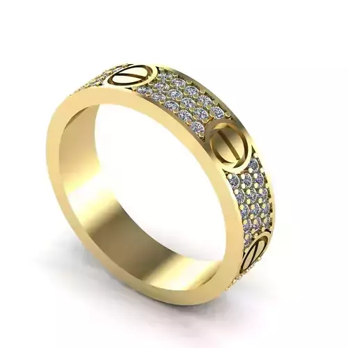 Engagement Love Ring Wedding Band 3D print model