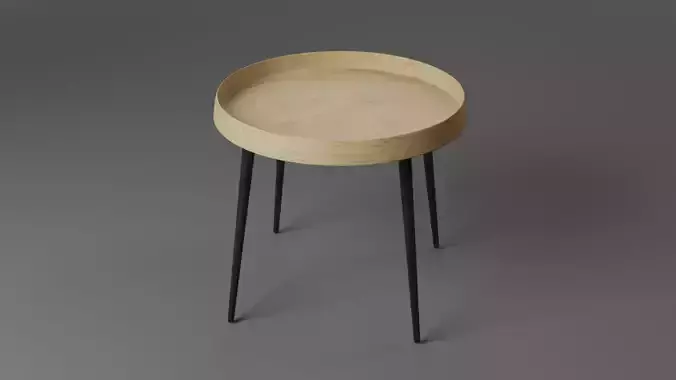 Wooden Coffee Table Low-poly 3D model