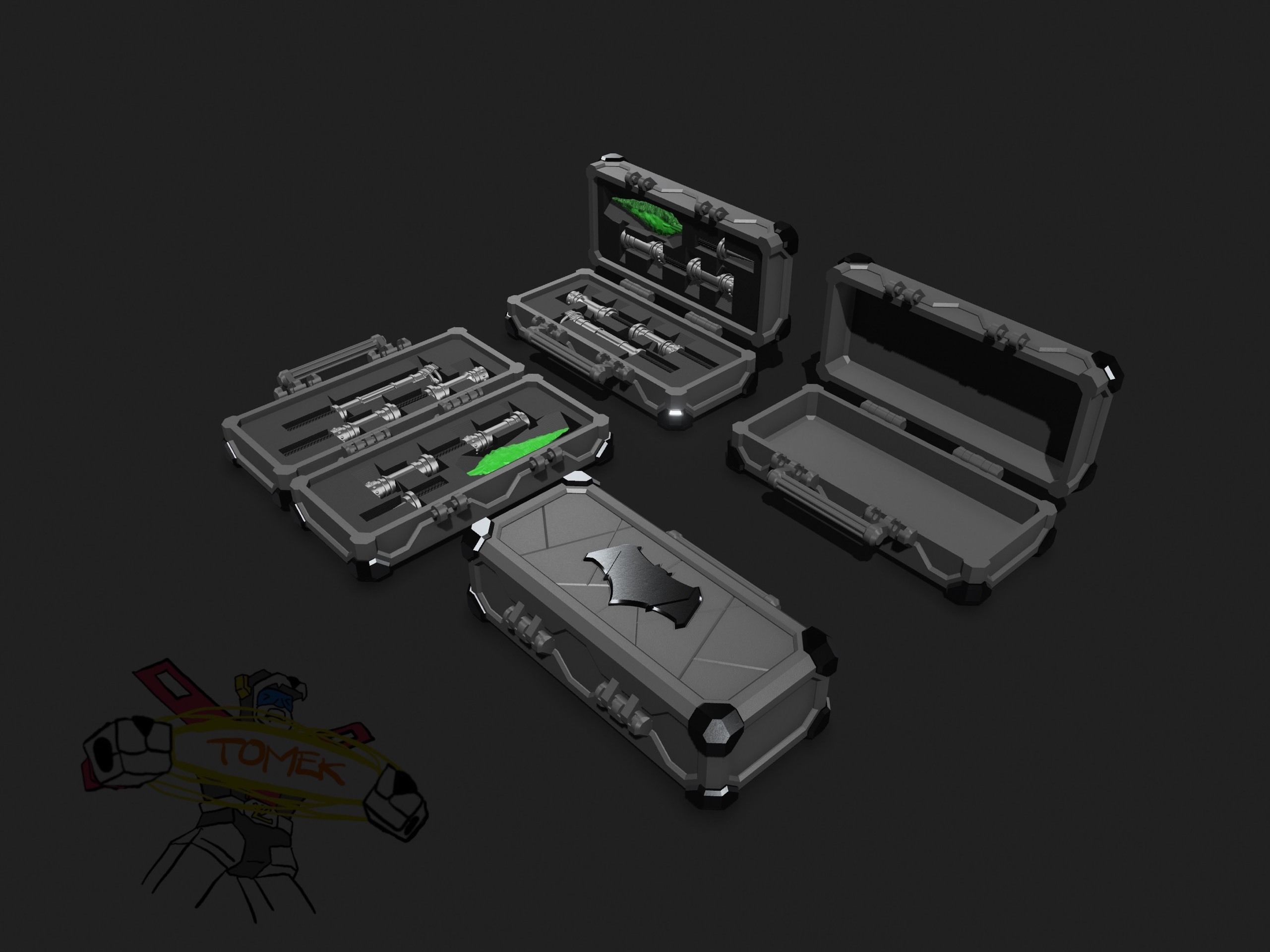 MCFARLANE FIGURE BATMAN SAFEBOX SUITCASE V1 3D print model_2