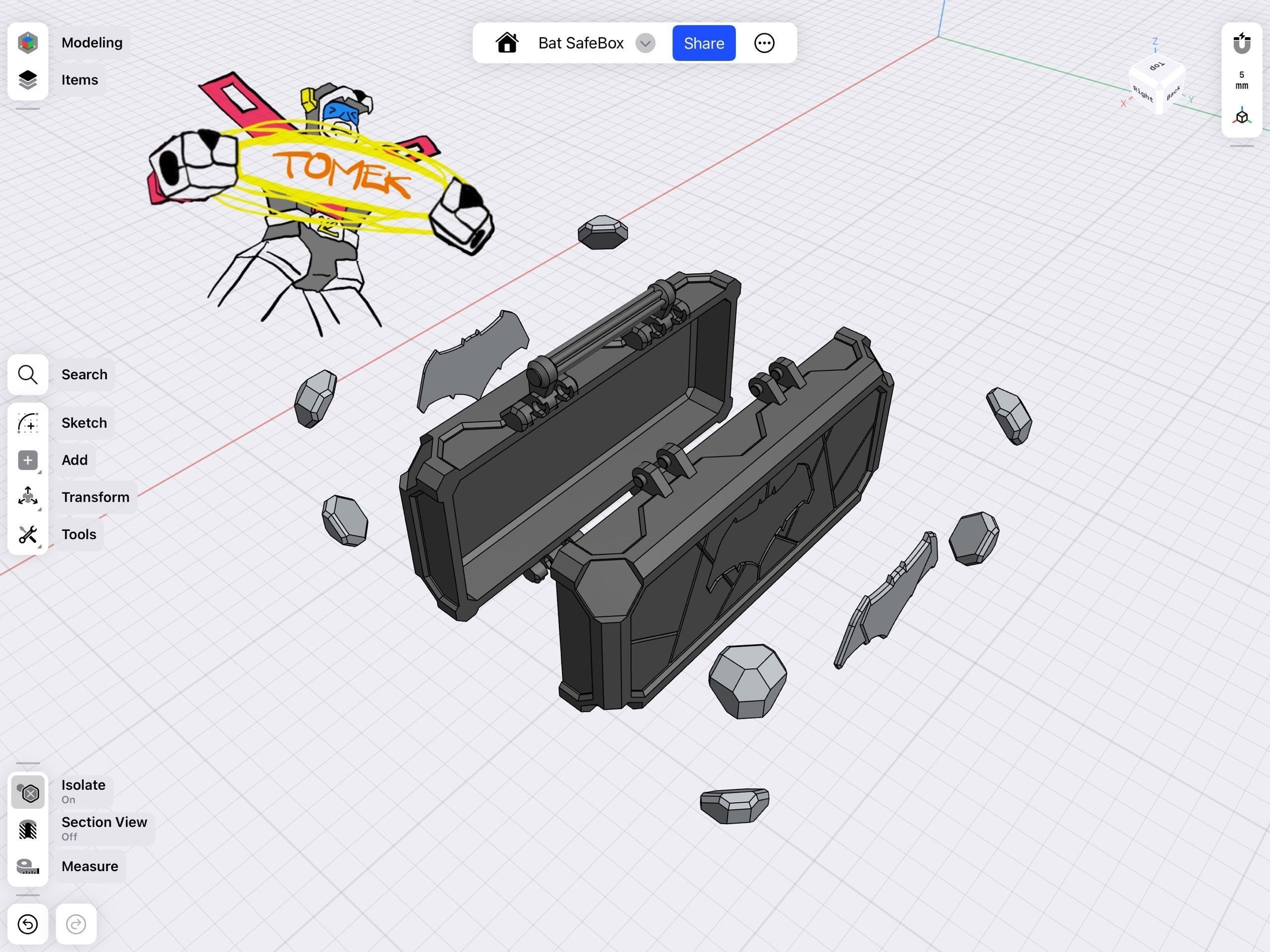 MCFARLANE FIGURE BATMAN SAFEBOX SUITCASE V1 3D print model_4