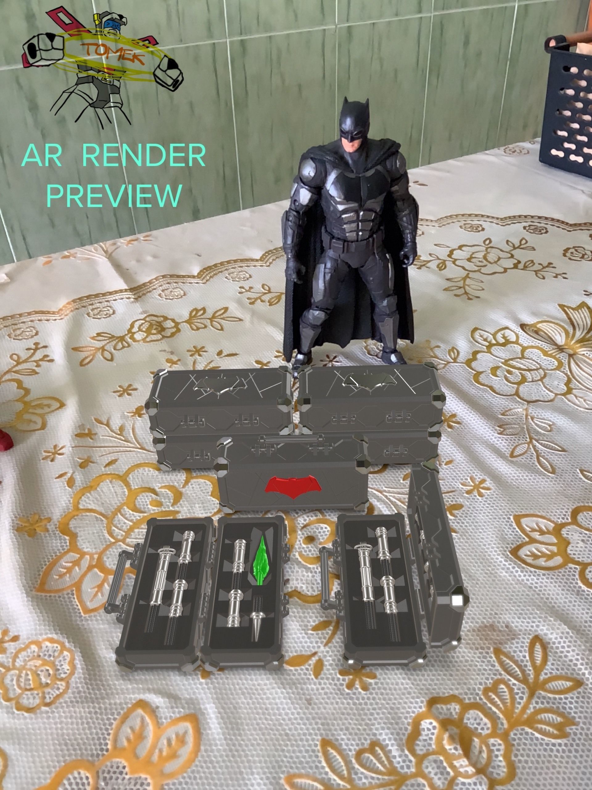 MCFARLANE FIGURE BATMAN BVS SPEAR SAFEBOX SUITCASE 3D print model_9