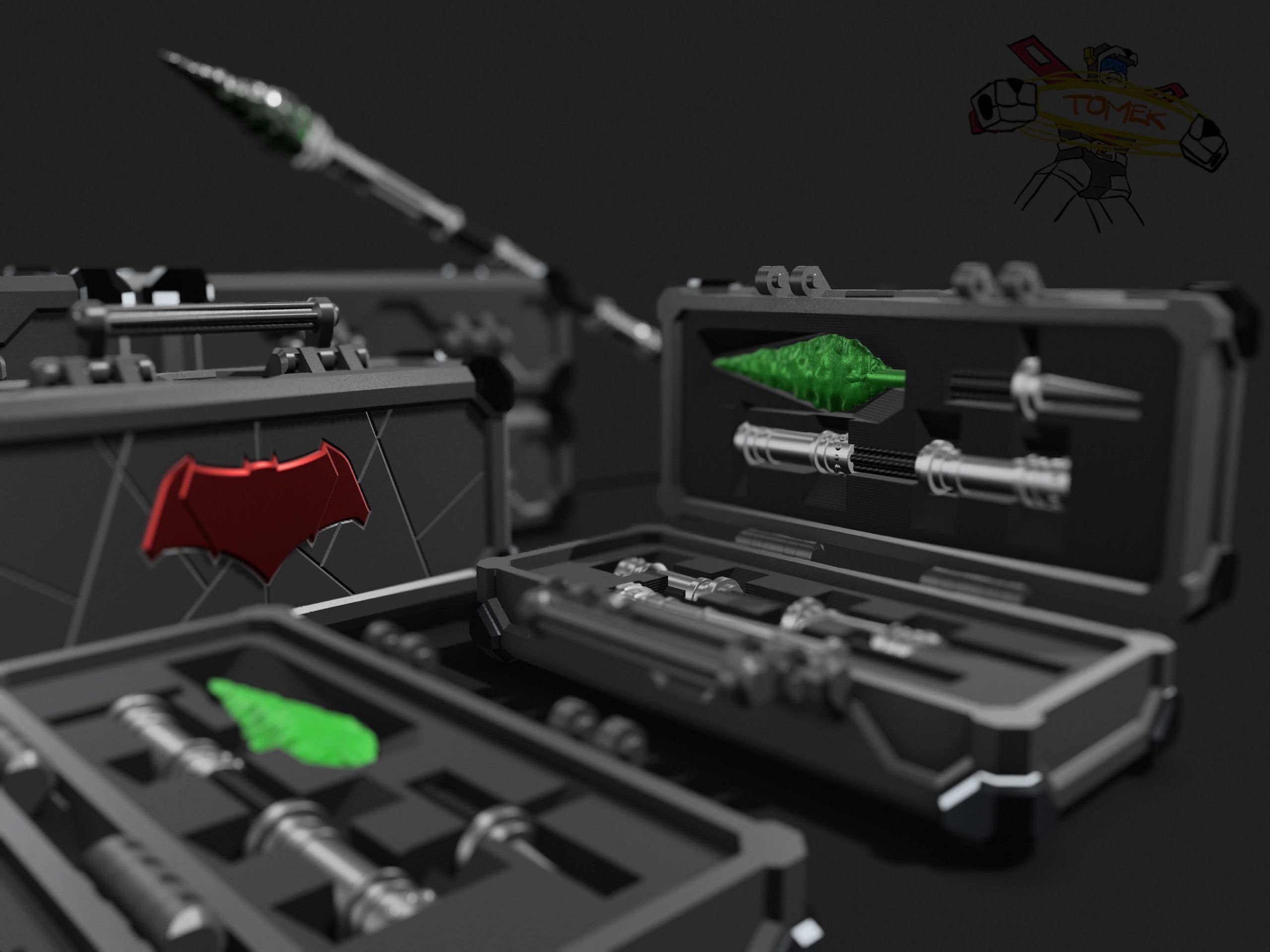 MCFARLANE FIGURE BATMAN BVS SPEAR SAFEBOX SUITCASE 3D print model_4