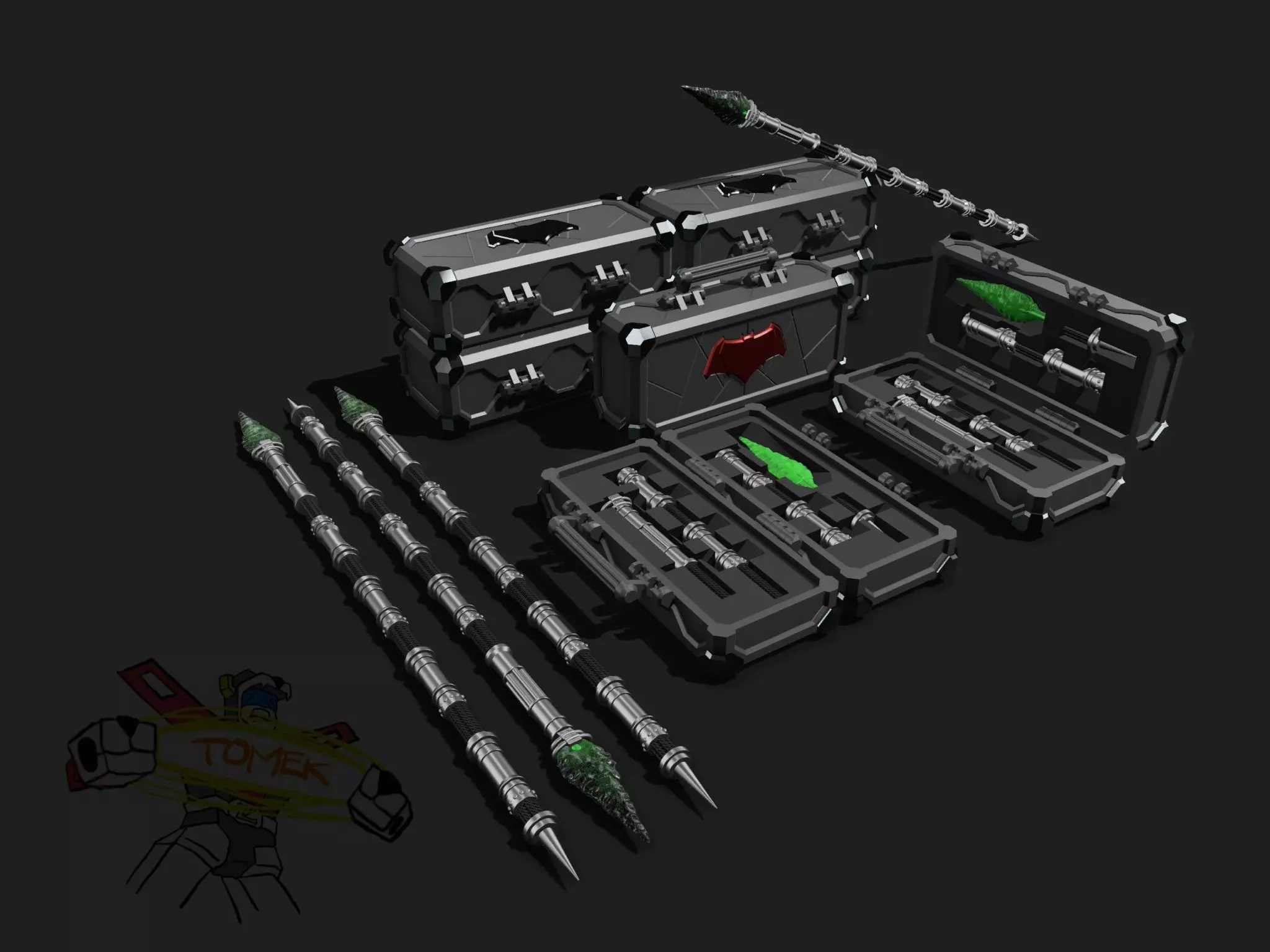 MCFARLANE FIGURE BATMAN BVS SPEAR SAFEBOX SUITCASE 3D print model_0