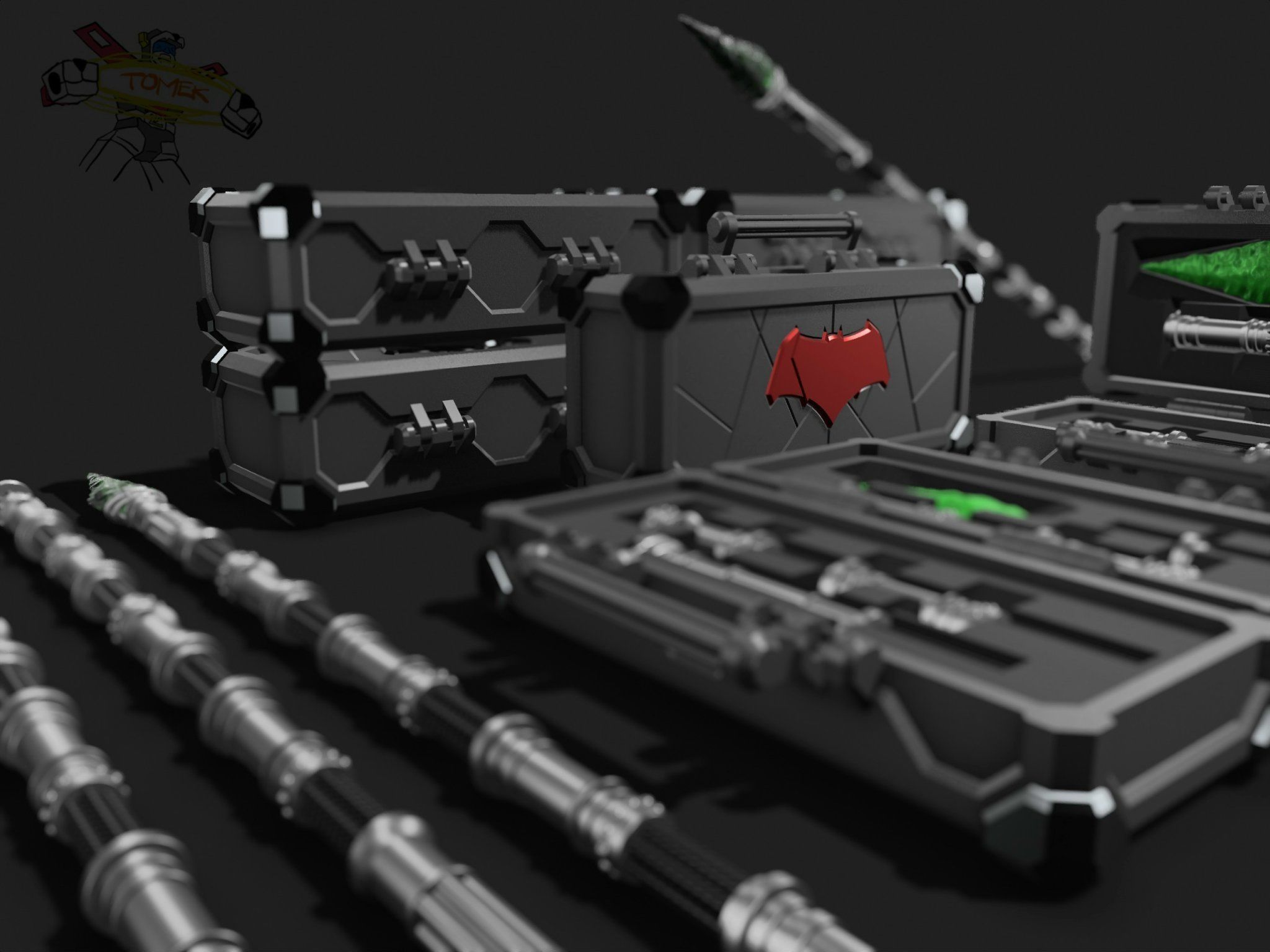 MCFARLANE FIGURE BATMAN BVS SPEAR SAFEBOX SUITCASE 3D print model_2