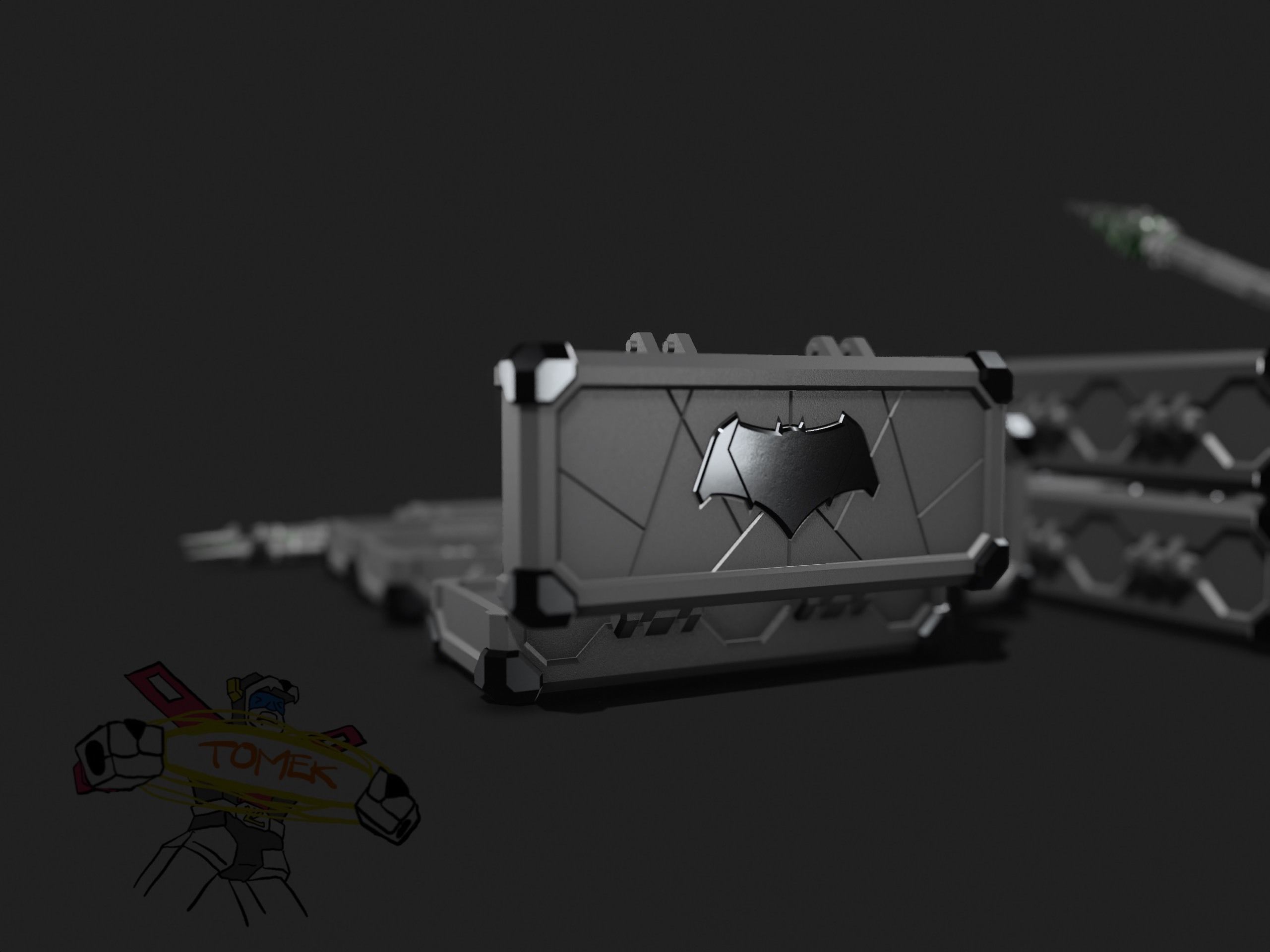 MCFARLANE FIGURE BATMAN BVS SPEAR SAFEBOX SUITCASE 3D print model_5