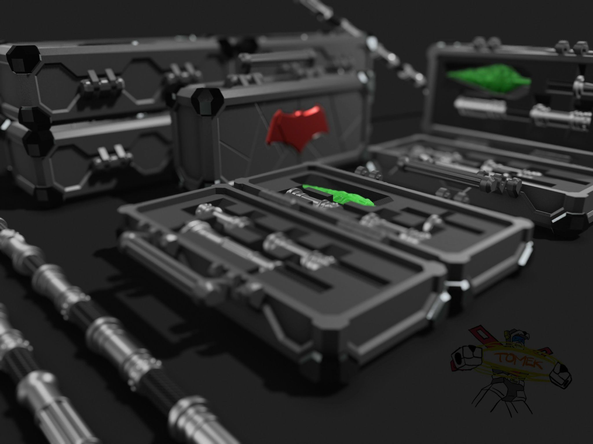 MCFARLANE FIGURE BATMAN BVS SPEAR SAFEBOX SUITCASE 3D print model_1