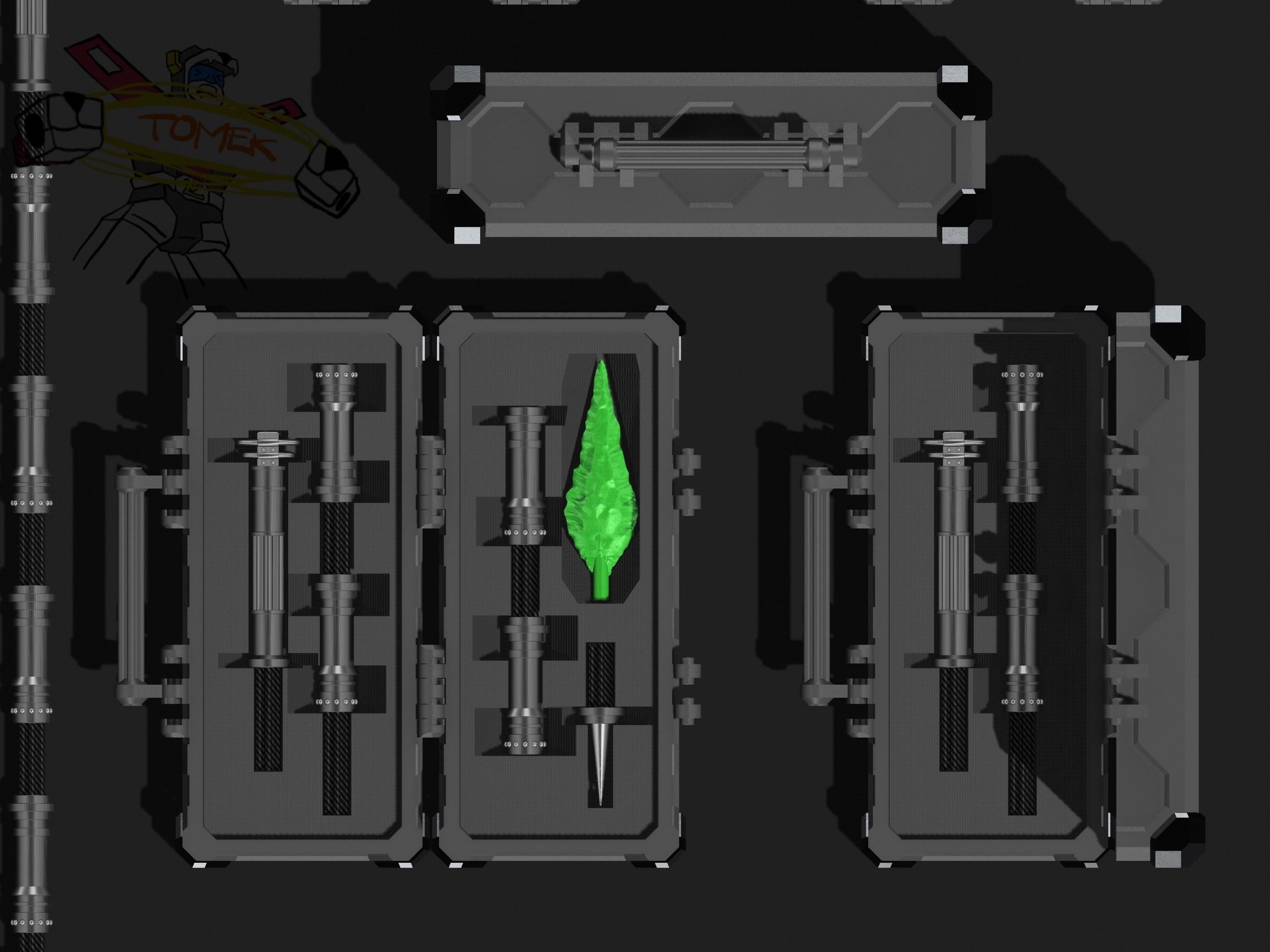 MCFARLANE FIGURE BATMAN BVS SPEAR SAFEBOX SUITCASE 3D print model_3