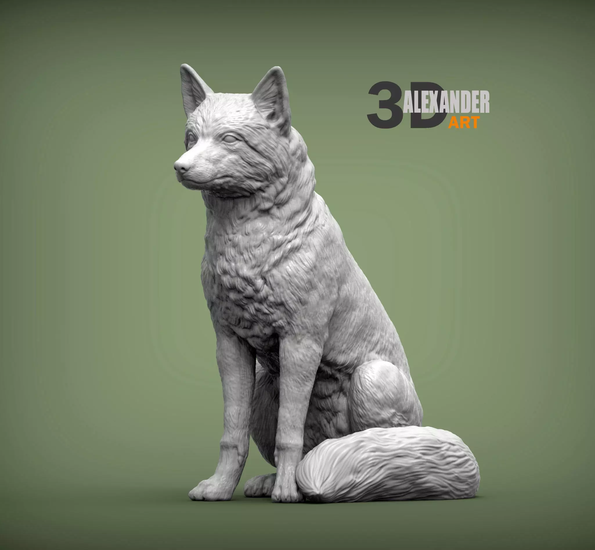 Fox 3D print model 3D print model_0