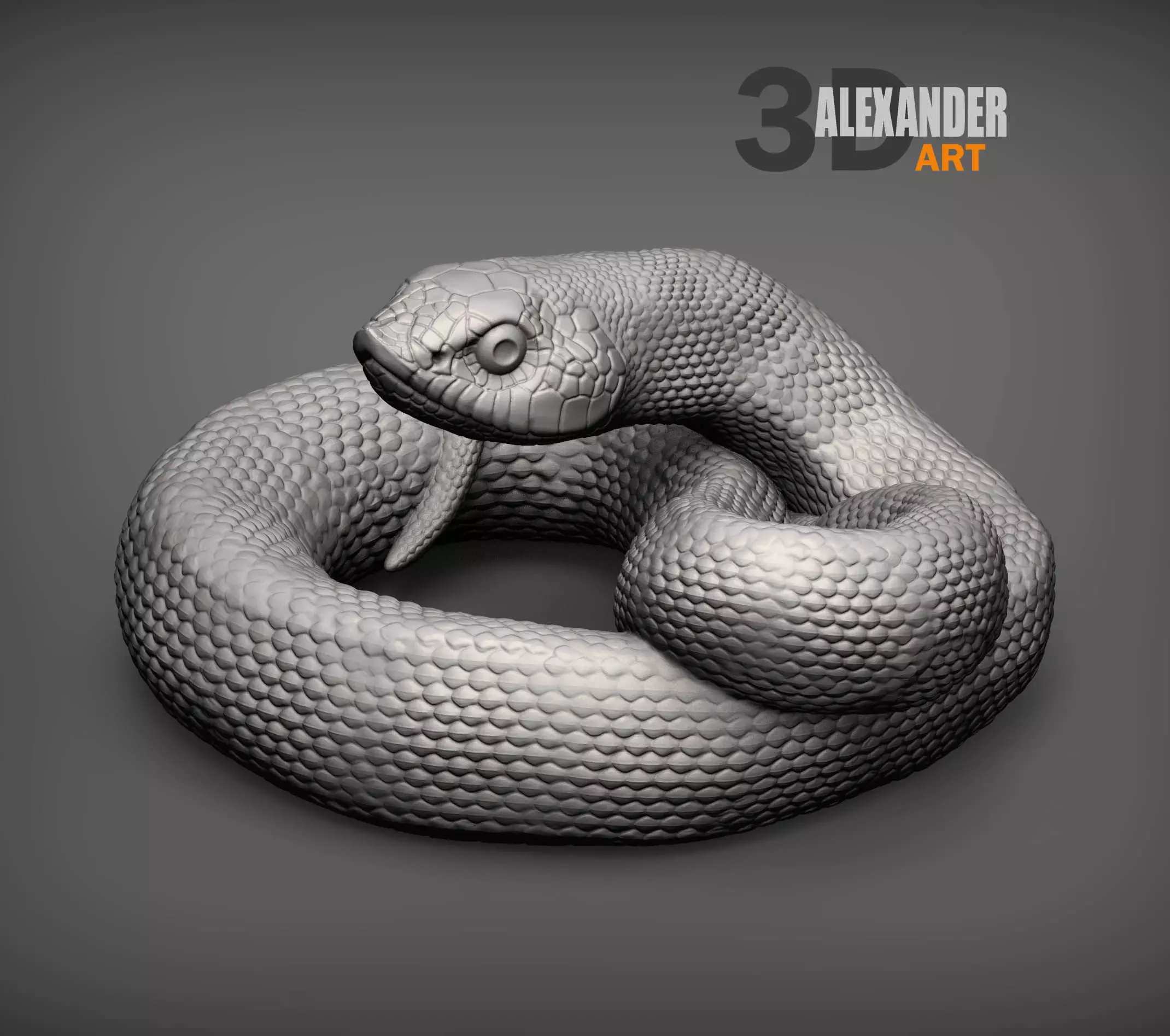 Hognose snakes 3D print model_0