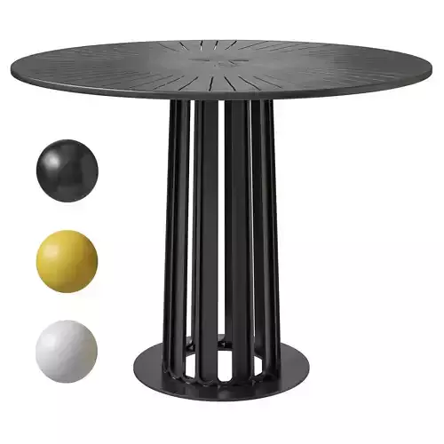 Fornasetti outdoor bistro table Ara Solis 3D model
