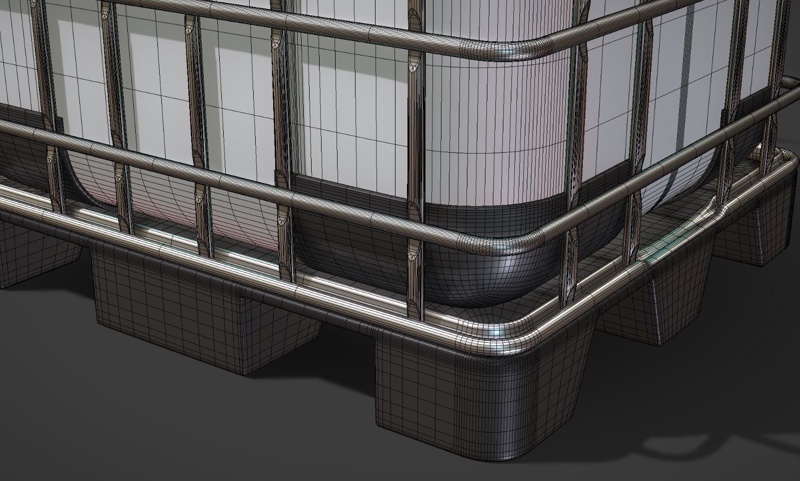 1000 Liter IBC Container High-Poly-Version 3D model_22