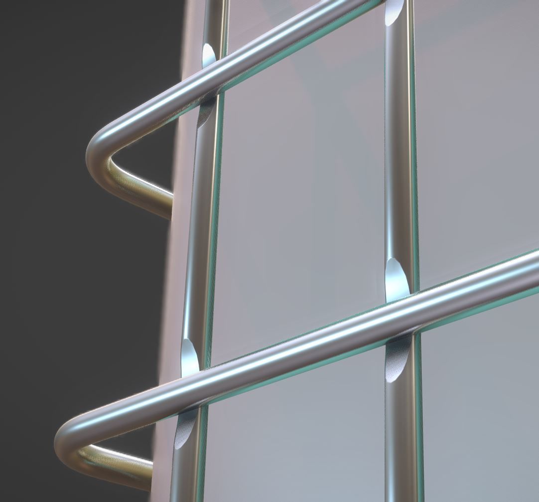 1000 Liter IBC Container High-Poly-Version 3D model_10