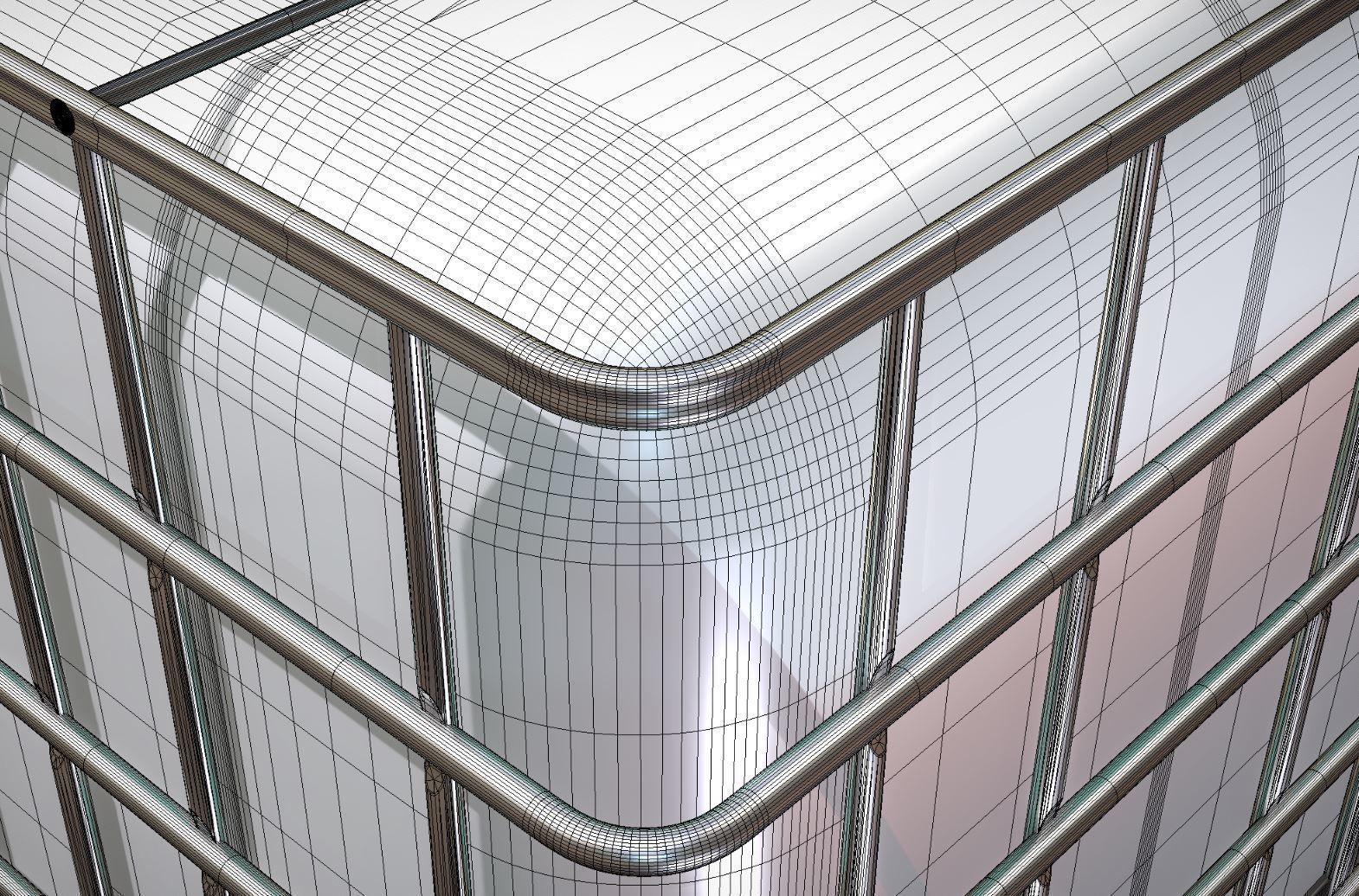 1000 Liter IBC Container High-Poly-Version 3D model_30