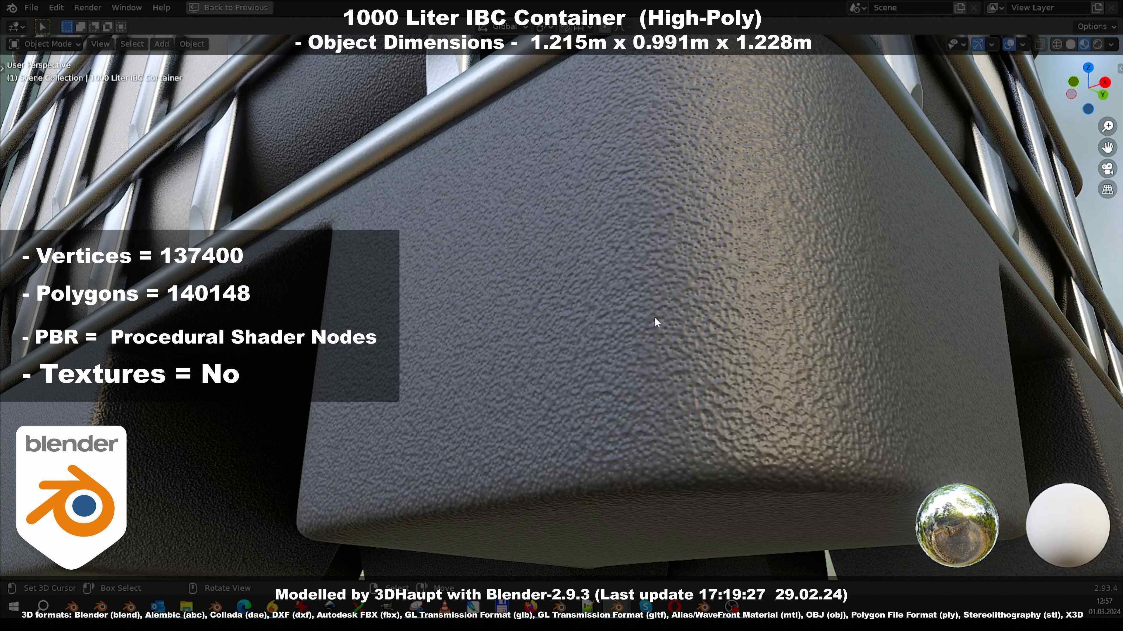 1000 Liter IBC Container High-Poly-Version 3D model_52
