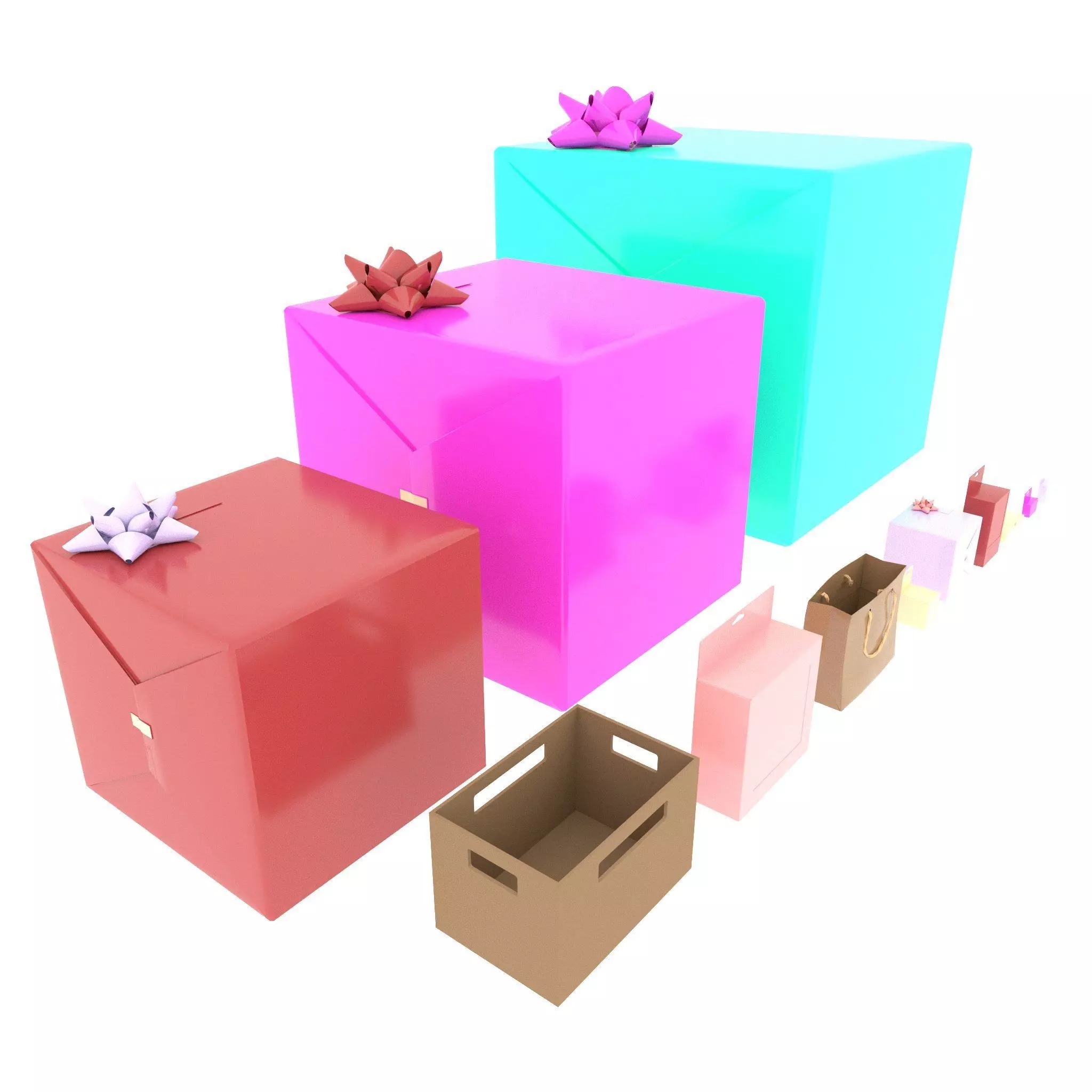 Boxes 3D model