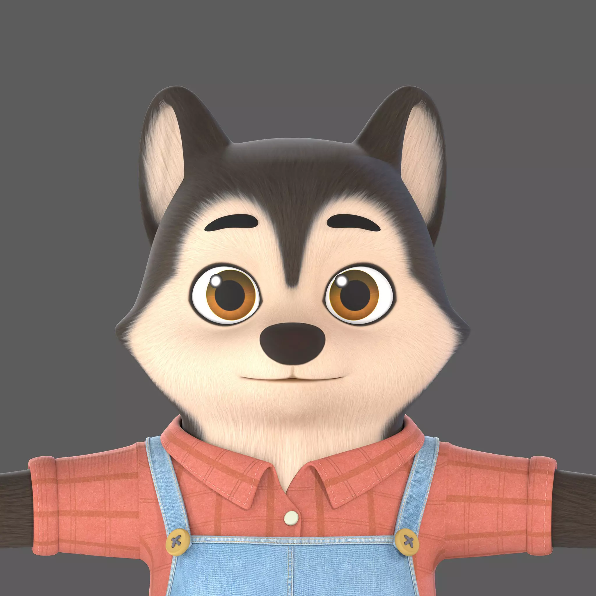 cartoon dog 3D model