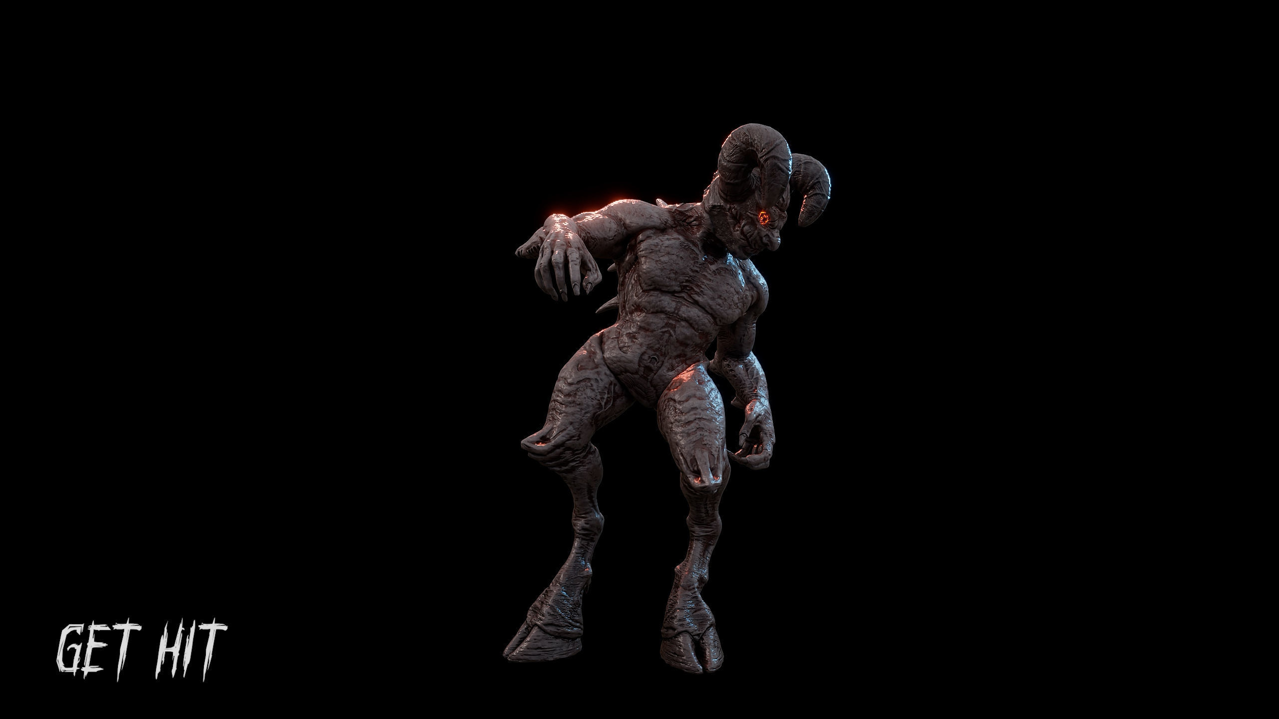 Demon Creature - Shadow Warden Low-poly 3D model_33