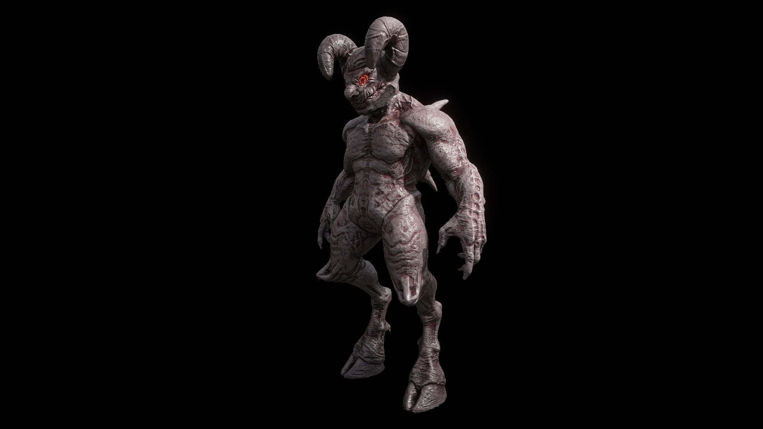 Demon Creature - Shadow Warden Low-poly 3D model_23