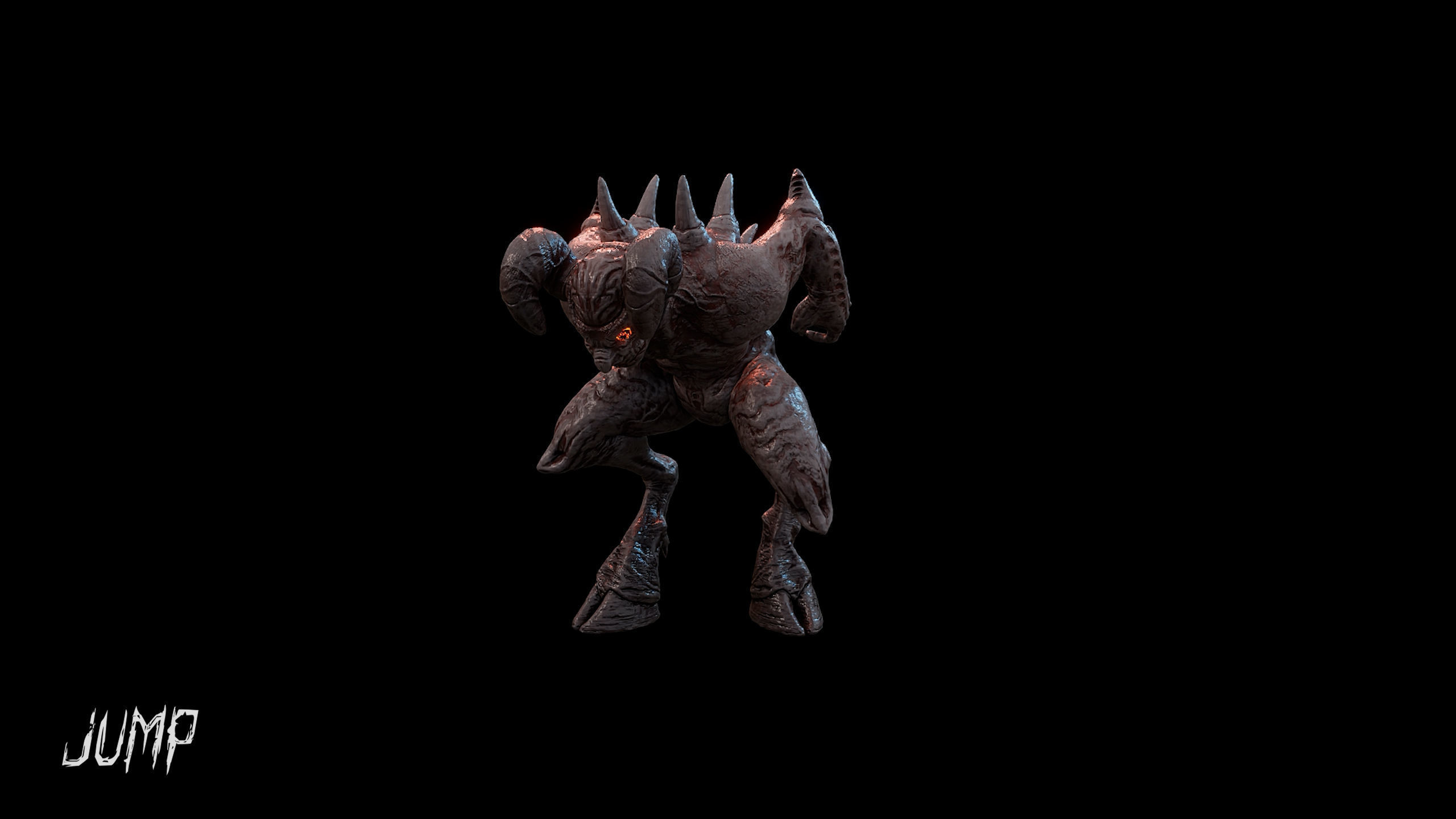 Demon Creature - Shadow Warden Low-poly 3D model_36