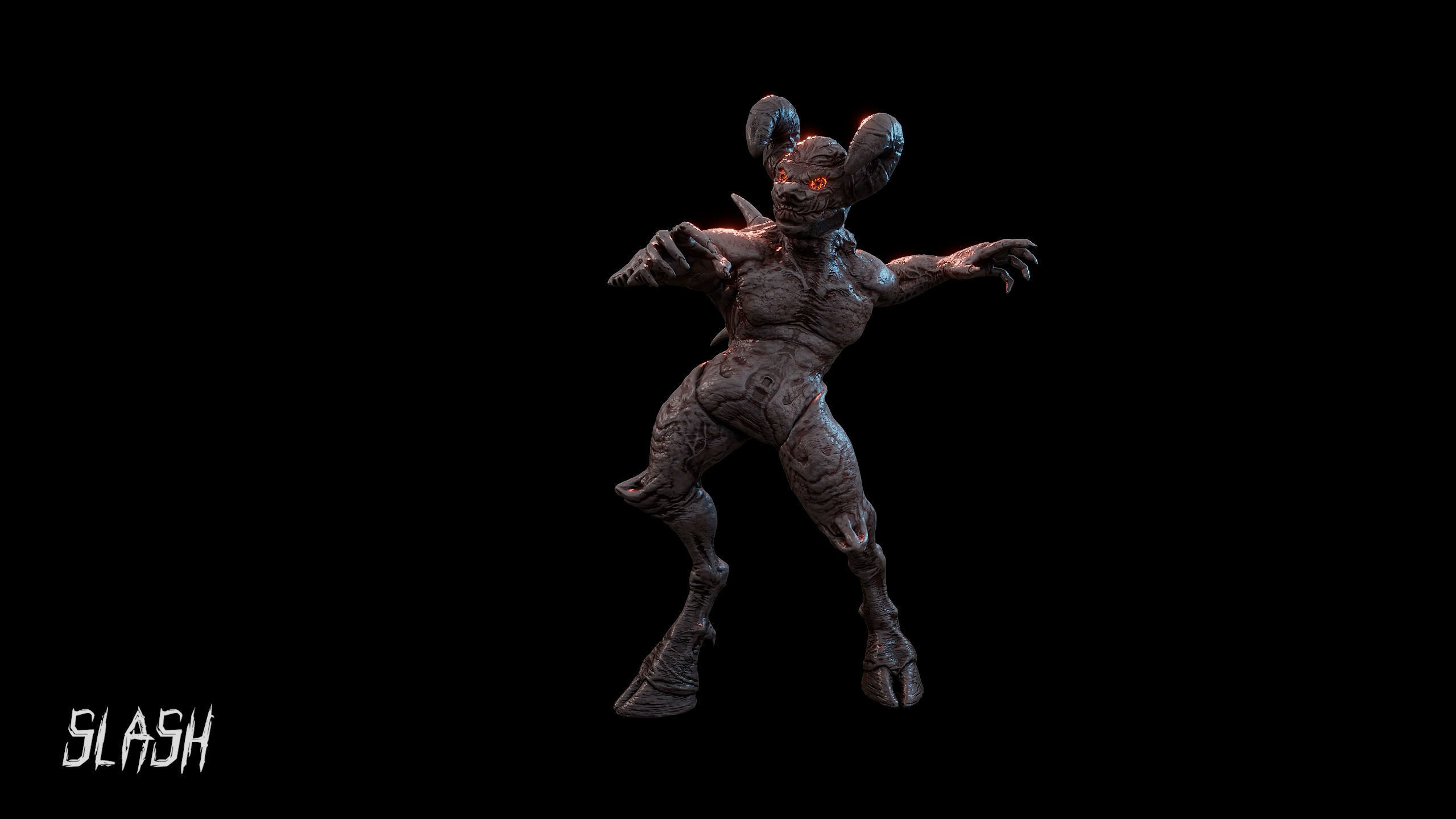 Demon Creature - Shadow Warden Low-poly 3D model_28